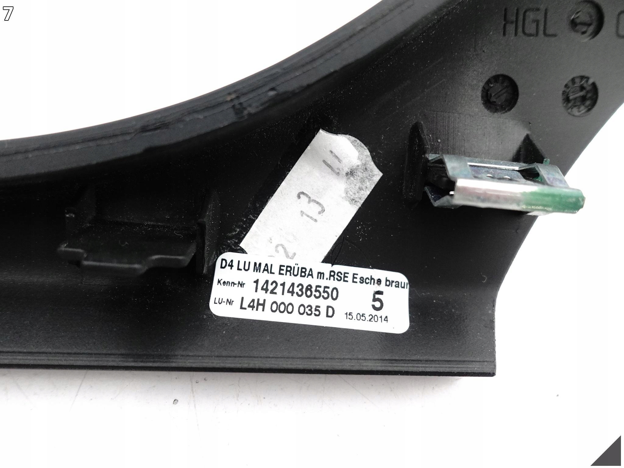 AUDI A8 S8 4H0 D4 09-17 LIFT LISTWA DEKOR PODŁOKIETNIKA TYŁ LEWA 4H0886743 AUDI A8 S8 4H0 D4 09-17 LIFT LISTWA DEKOR PODŁOKIETNIKA TYŁ LEWA 4H0886743 - obrazek 8