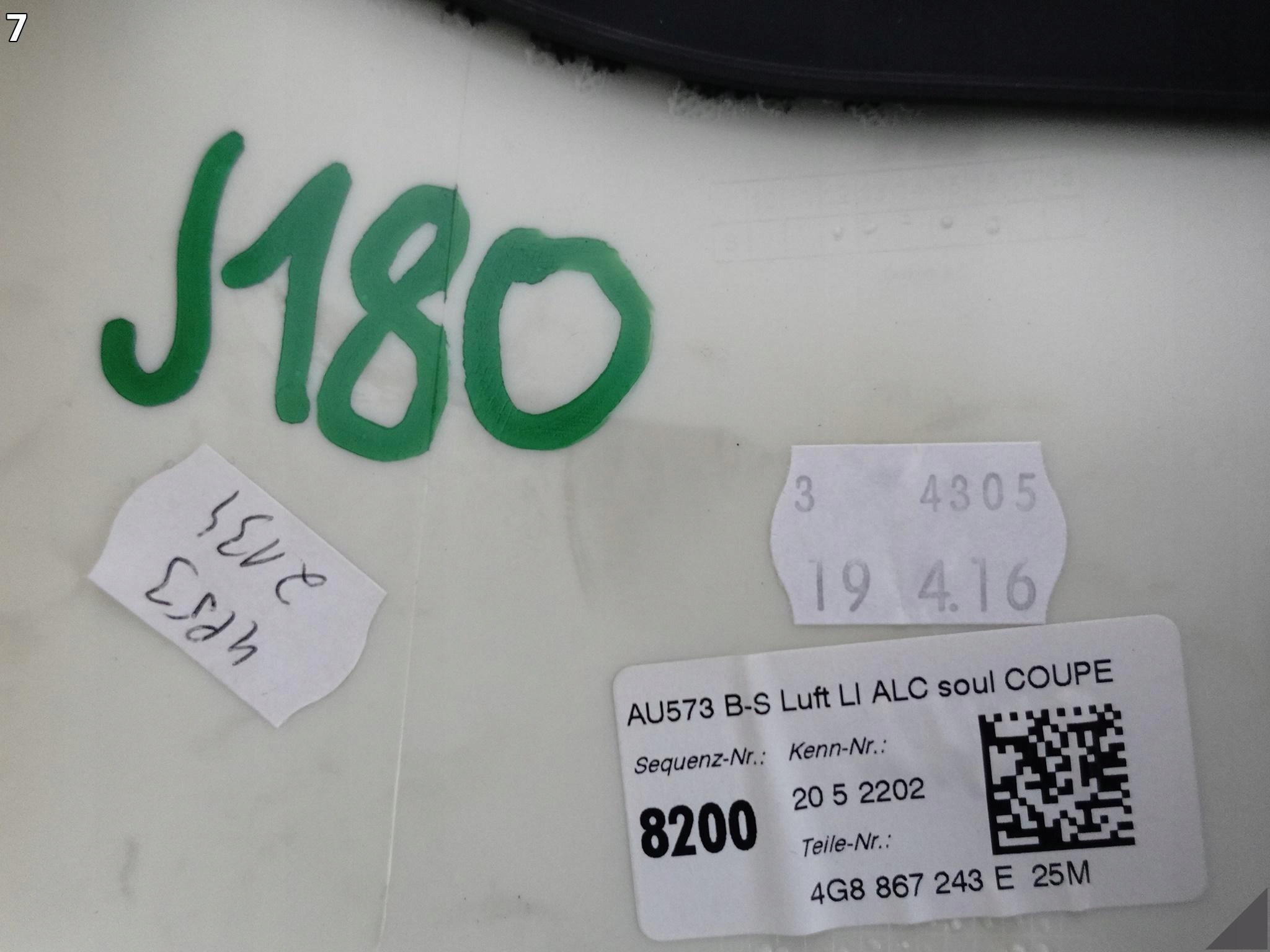 AUDI RS7 S7 A7 4G8 C7 14-18 OSŁONA POSZYCIE SŁUPEK B LEWY ALCANTARA 25M AUDI RS7 S7 A7 4G8 C7 14-18 OSŁONA POSZYCIE SŁUPEK B LEWY ALCANTARA 25M - obrazek 8