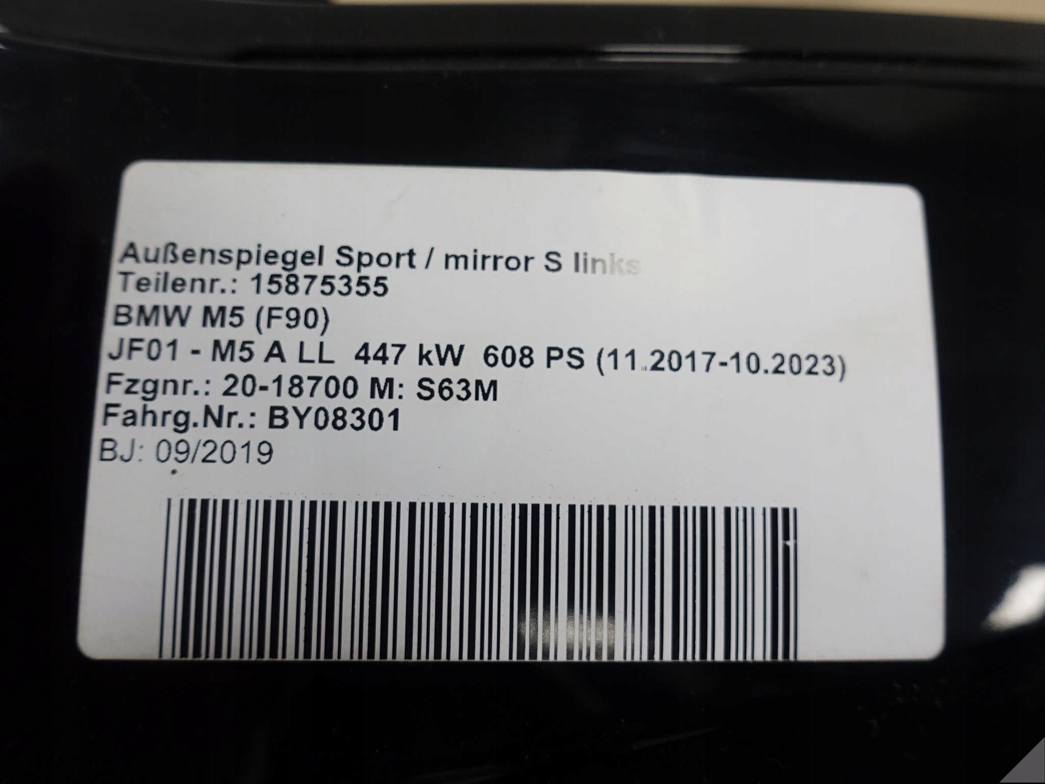 BMW M5 F90 M-POWER 5PIN ASYSTENT FOTOCHROM EUROPA BMW M5 F90 M-POWER 5PIN ASYSTENT FOTOCHROM EUROPA - obrazek 6