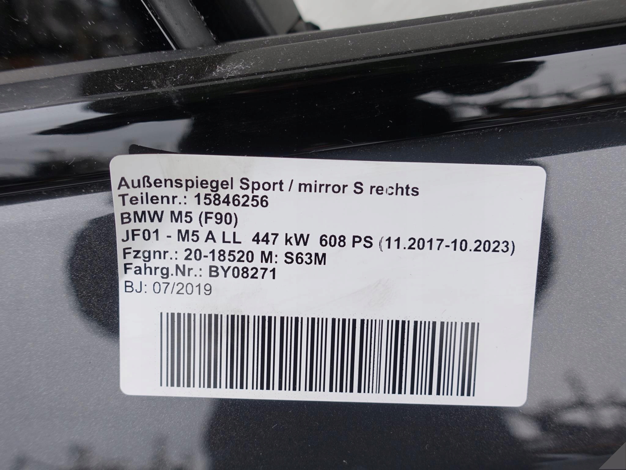 BMW M5 F90 M-POWER G30 G31 PRAWE PRZÓD KOLOR C17 BMW M5 F90 M-POWER G30 G31 PRAWE PRZÓD KOLOR C17 - obrazek 5