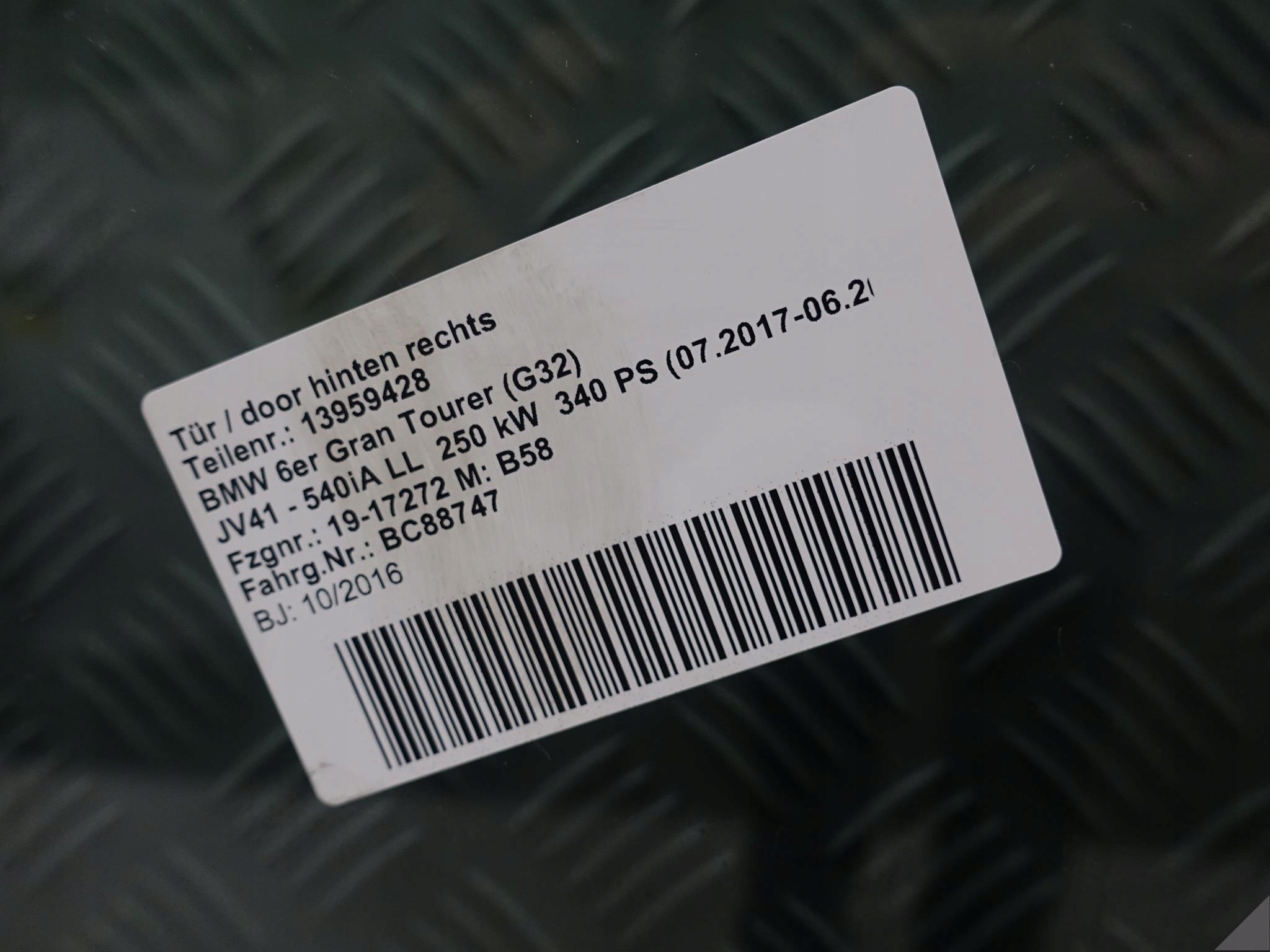 BMW 6 G32 GT PRAWE TYŁ KOLOR C25 KOMPLETNE BMW 6 G32 GT PRAWE TYŁ KOLOR C25 KOMPLETNE - obrazek 11