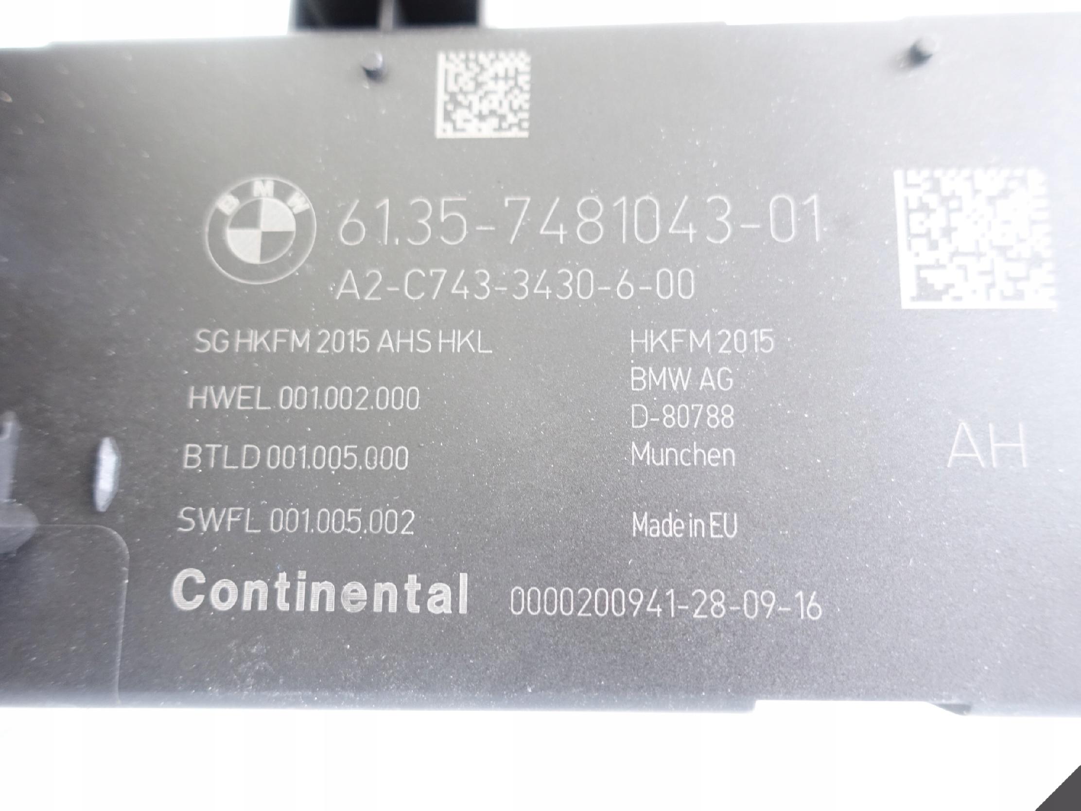 BMW 6 G32 MODUŁ ELEKTRYCZNEJ KLAPY TYŁ 7481043 BMW 6 G32 MODUŁ ELEKTRYCZNEJ KLAPY TYŁ 7481043 - obrazek 5