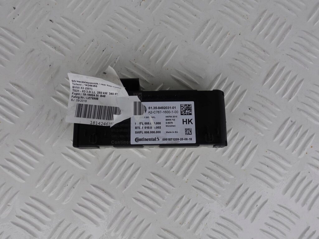 BMW X3 G01 MODUŁ ELEKTRYCZNEJ KLAPY TYŁ 9492031 BMW X3 G01 MODUŁ ELEKTRYCZNEJ KLAPY TYŁ 9492031