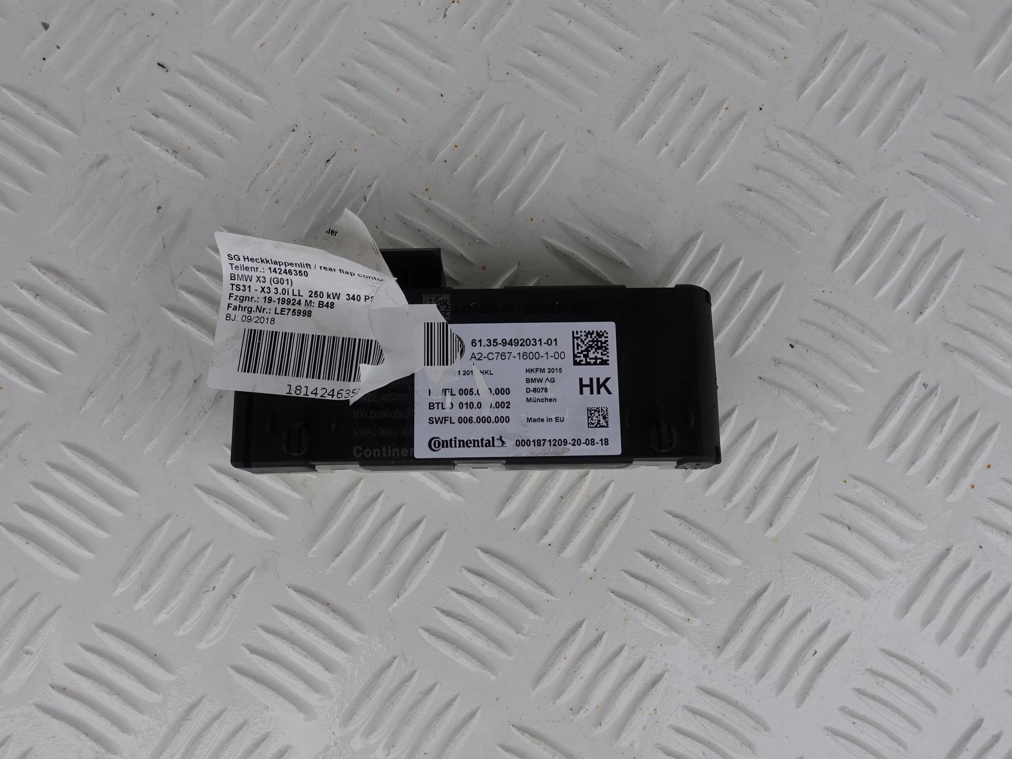 BMW X3 G01 MODUŁ ELEKTRYCZNEJ KLAPY TYŁ 9492031 BMW X3 G01 MODUŁ ELEKTRYCZNEJ KLAPY TYŁ 9492031