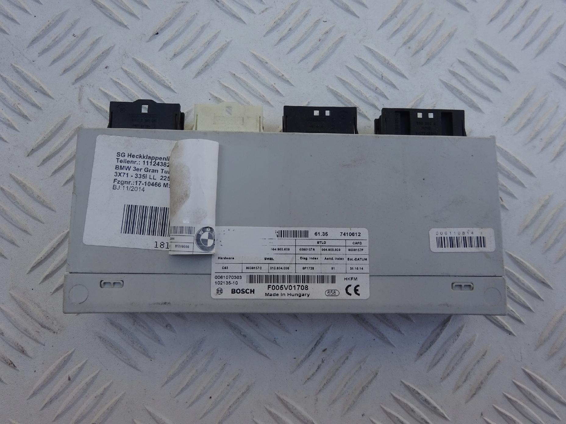 BMW F34 MODUŁ ELEKTRYCZNEJ KLAPY TYŁ 61357410612 BMW F34 MODUŁ ELEKTRYCZNEJ KLAPY TYŁ 61357410612
