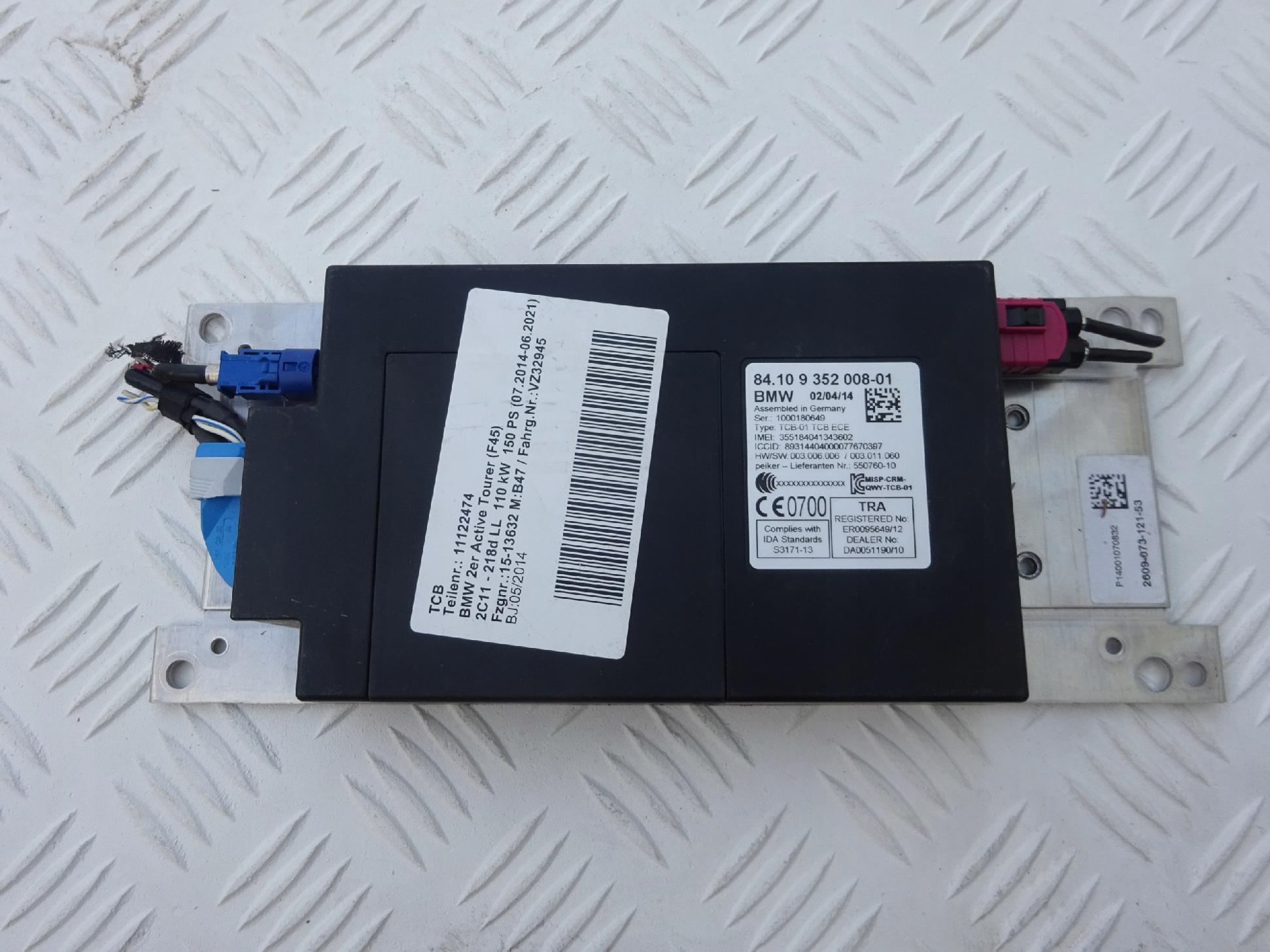 BMW STEROWNIK MODUŁ TCB ECE TELEMATIK 84109352008 BMW STEROWNIK MODUŁ TCB ECE TELEMATIK 84109352008