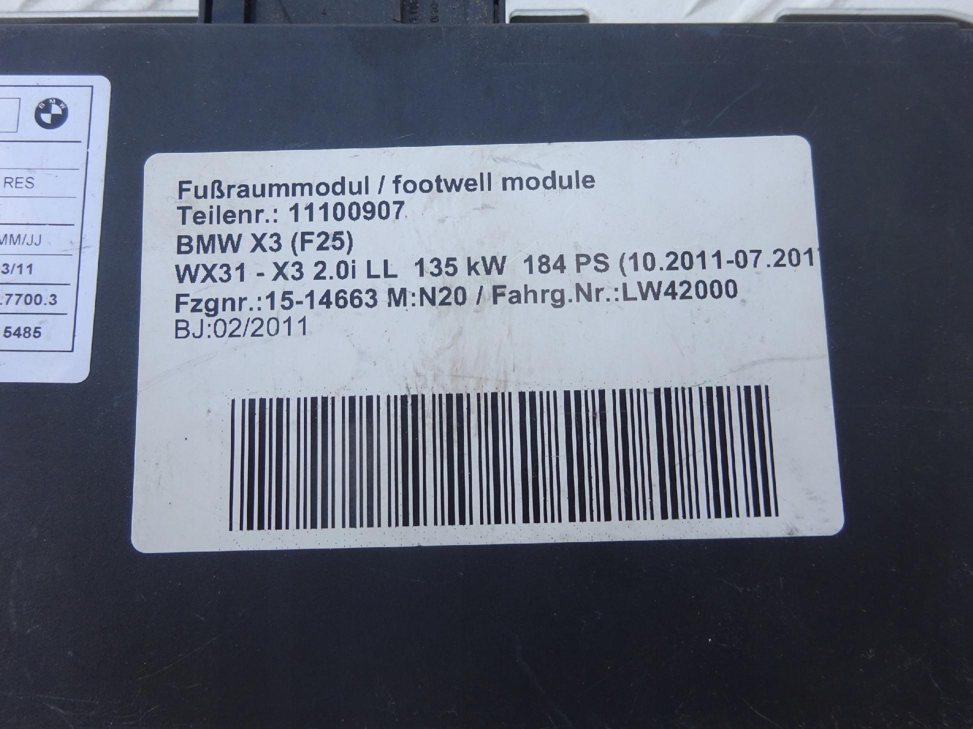 BMW MODUŁ ŚWIATEŁ FRM III FOOTWELL 9253611 BMW MODUŁ ŚWIATEŁ FRM III FOOTWELL 9253611 - obrazek 4