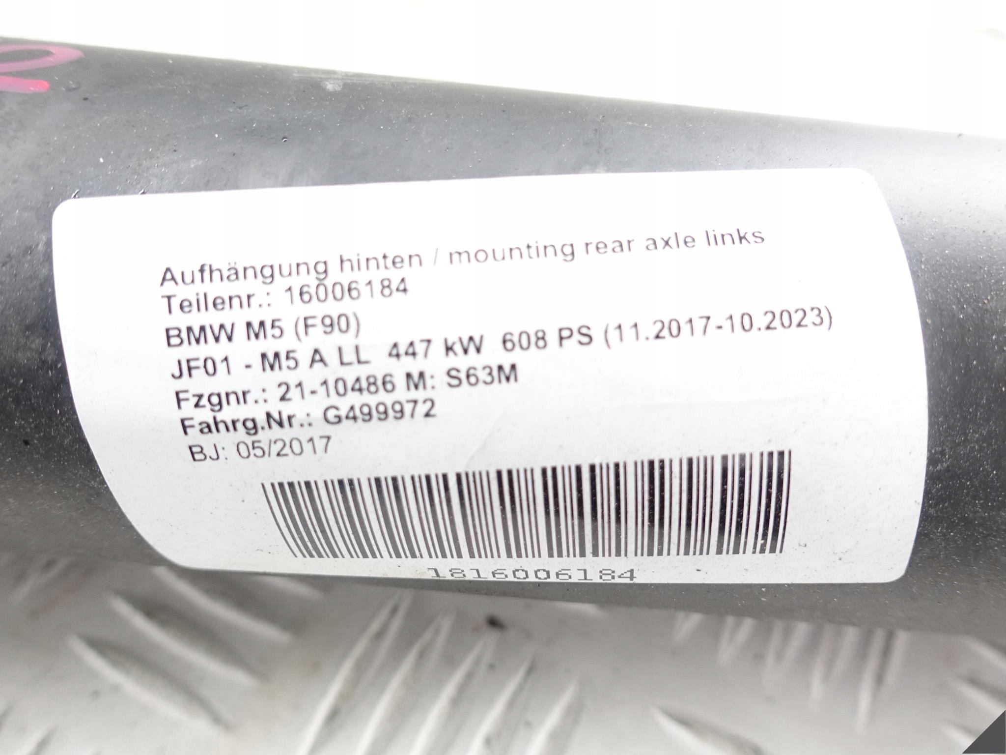 BMW M5 F90 M-POWER WAŁ NAPĘDOWY TYŁ 2933KM 7854211 BMW M5 F90 M-POWER WAŁ NAPĘDOWY TYŁ 2933KM 7854211 - obrazek 5