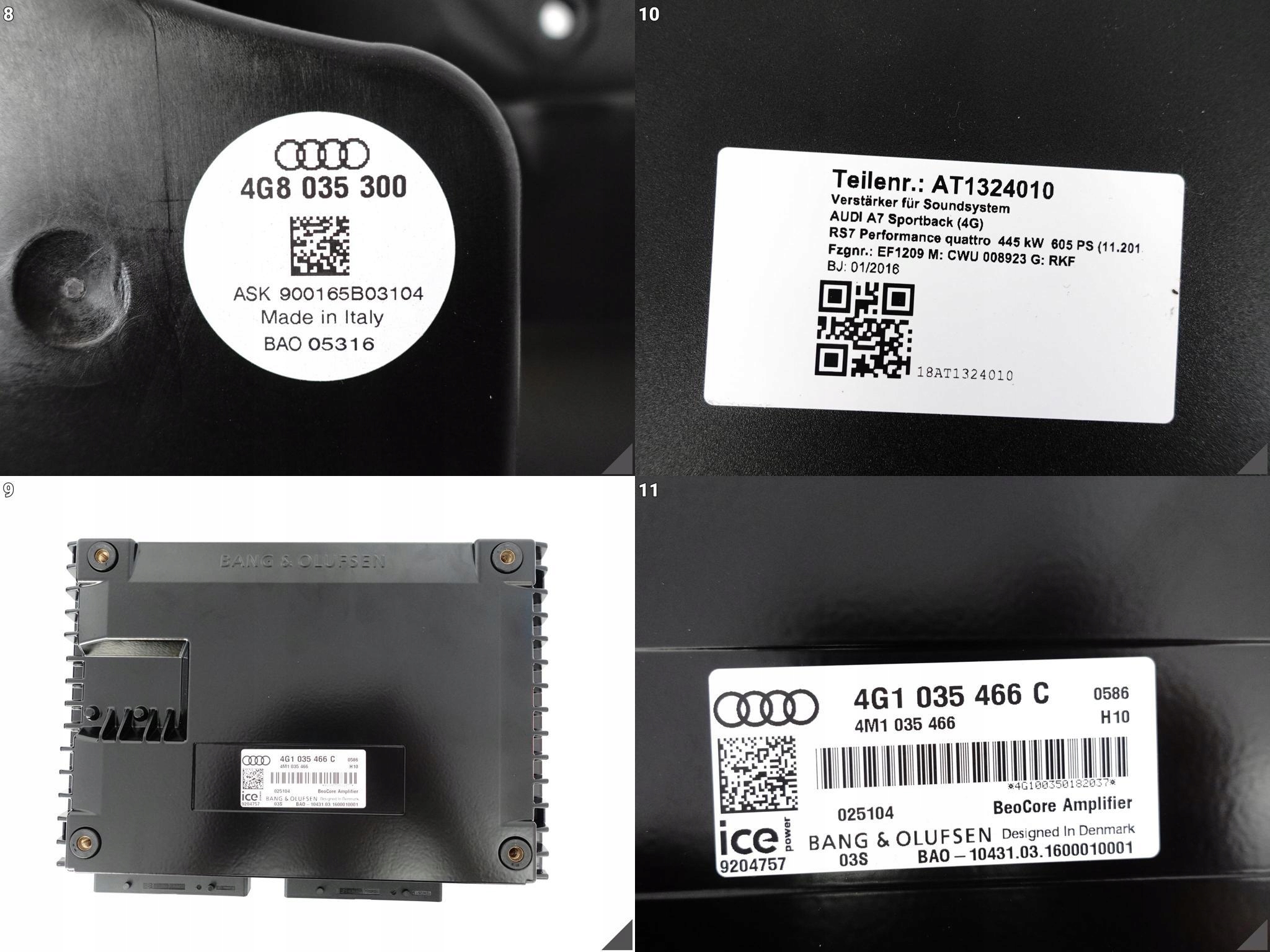 AUDI RS7 S7 A7 4G8 C7 10-18 LIFT ZESTAW GŁOŚNIKÓW WZMACNIACZ BANG & OLUFSEN AUDI RS7 S7 A7 4G8 C7 10-18 LIFT ZESTAW GŁOŚNIKÓW WZMACNIACZ BANG & OLUFSEN - obrazek 6