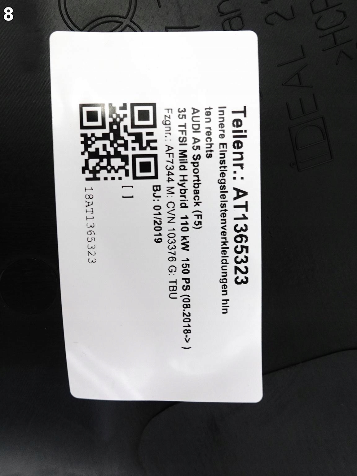 AUDI A5 S5 RS5 8W8 F5 B9 SPORTBACK 16- LISTWA OSŁONA POSZYCIE SŁUPEK C 4PK AUDI A5 S5 RS5 8W8 F5 B9 SPORTBACK 16- LISTWA OSŁONA POSZYCIE SŁUPEK C 4PK - obrazek 9