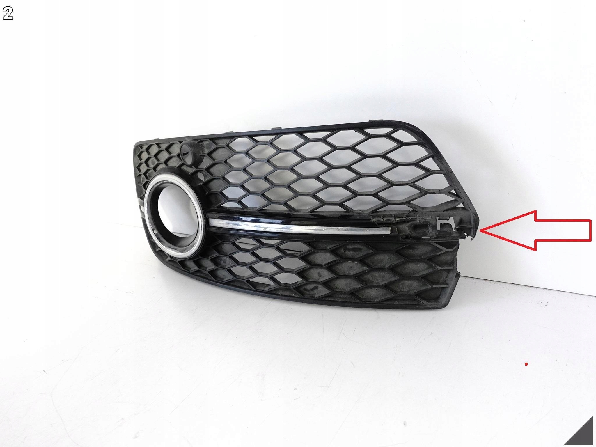 AUDI Q5 8R0 LIFT 12-16 S-LINE KRATKA ZAŚLEPKA W ZDERZAK LEWA PRZÓD CHROM AUDI Q5 8R0 LIFT 12-16 S-LINE KRATKA ZAŚLEPKA W ZDERZAK LEWA PRZÓD CHROM - obrazek 3