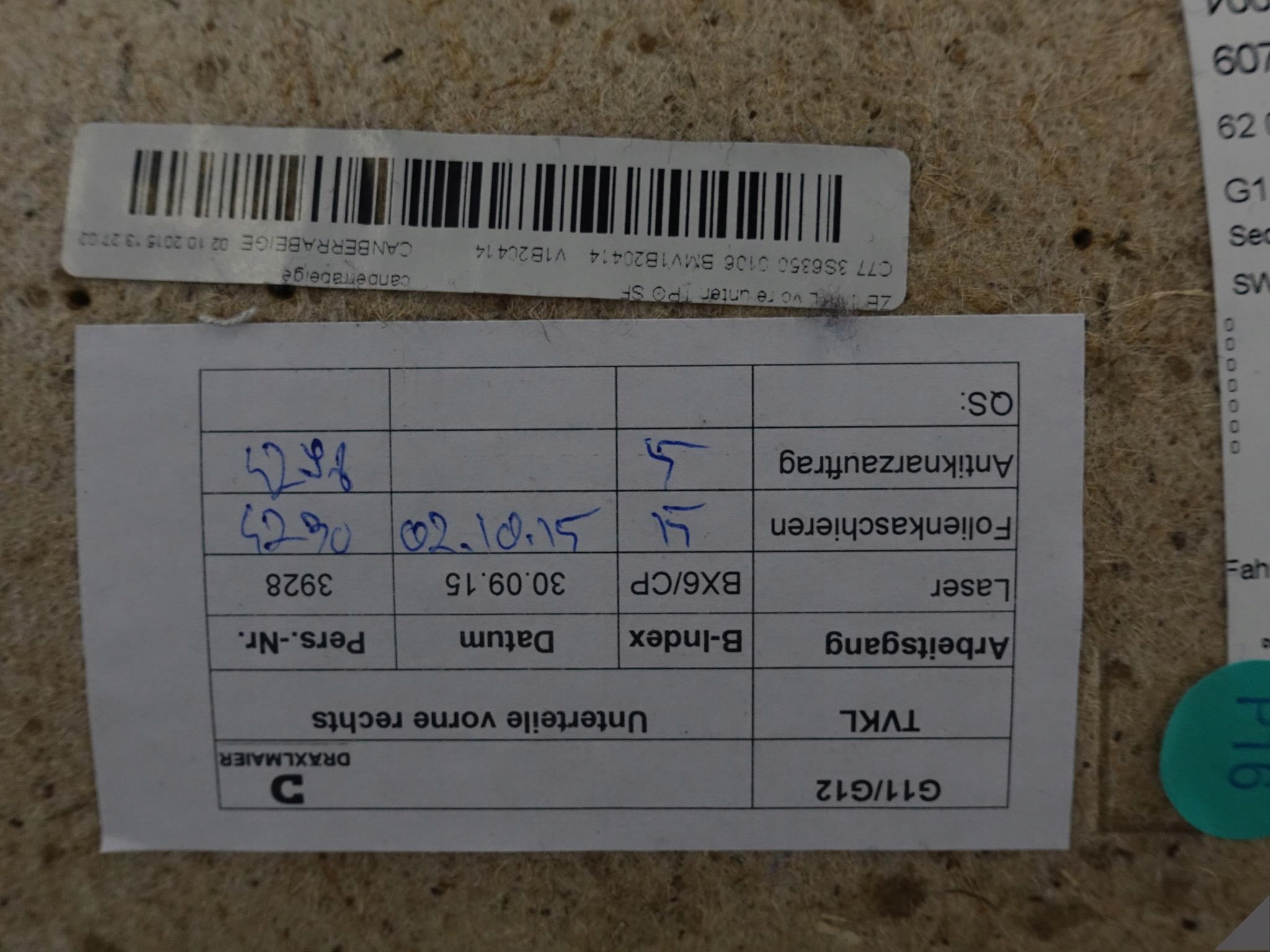 BMW 7 G11 G12 TAPICERKA PRAWA PRZÓD CANBERRABEIGE BMW 7 G11 G12 TAPICERKA PRAWA PRZÓD CANBERRABEIGE - obrazek 10