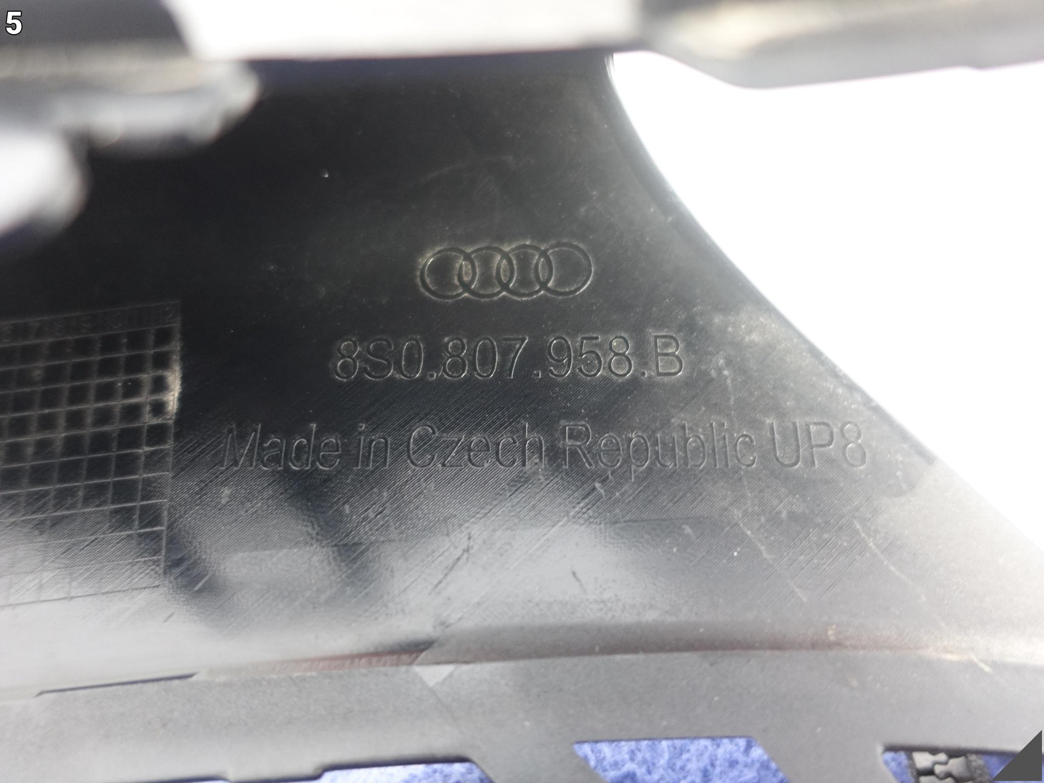 AUDI TTRS TT RS 8S0 LIFT 18-23 LISTWA ATRAPA SPOILER W ZDERZAK PRAWA PRZÓD AUDI TTRS TT RS 8S0 LIFT 18-23 LISTWA ATRAPA SPOILER W ZDERZAK PRAWA PRZÓD - obrazek 6