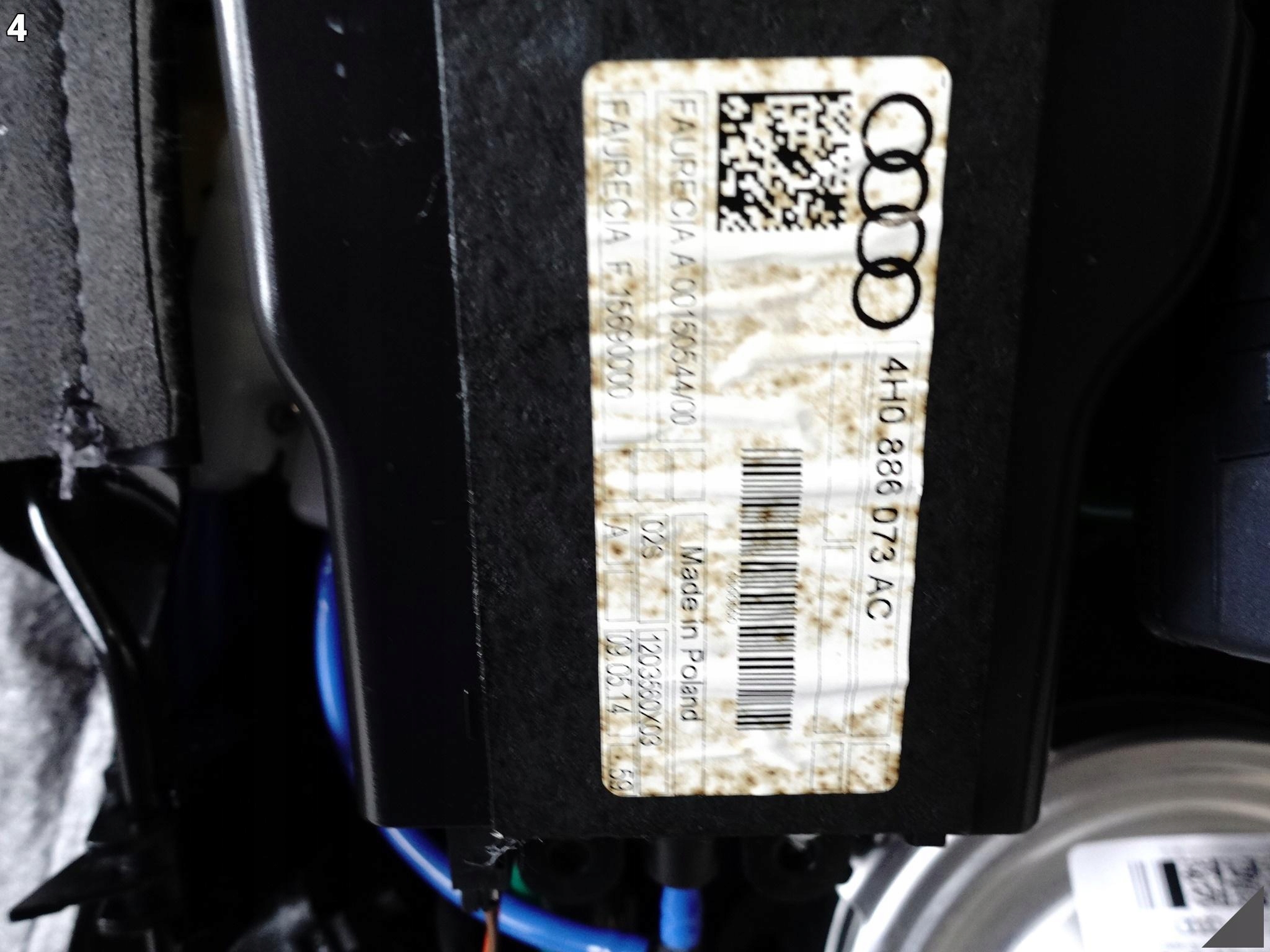 AUDI A8 S8 4H0 D4 LIFT 13-17 FOTEL PRAWY TYŁ SKÓRA WENTYLOWANY LONG *110KM* AUDI A8 S8 4H0 D4 LIFT 13-17 FOTEL PRAWY TYŁ SKÓRA WENTYLOWANY LONG *110KM* - obrazek 5