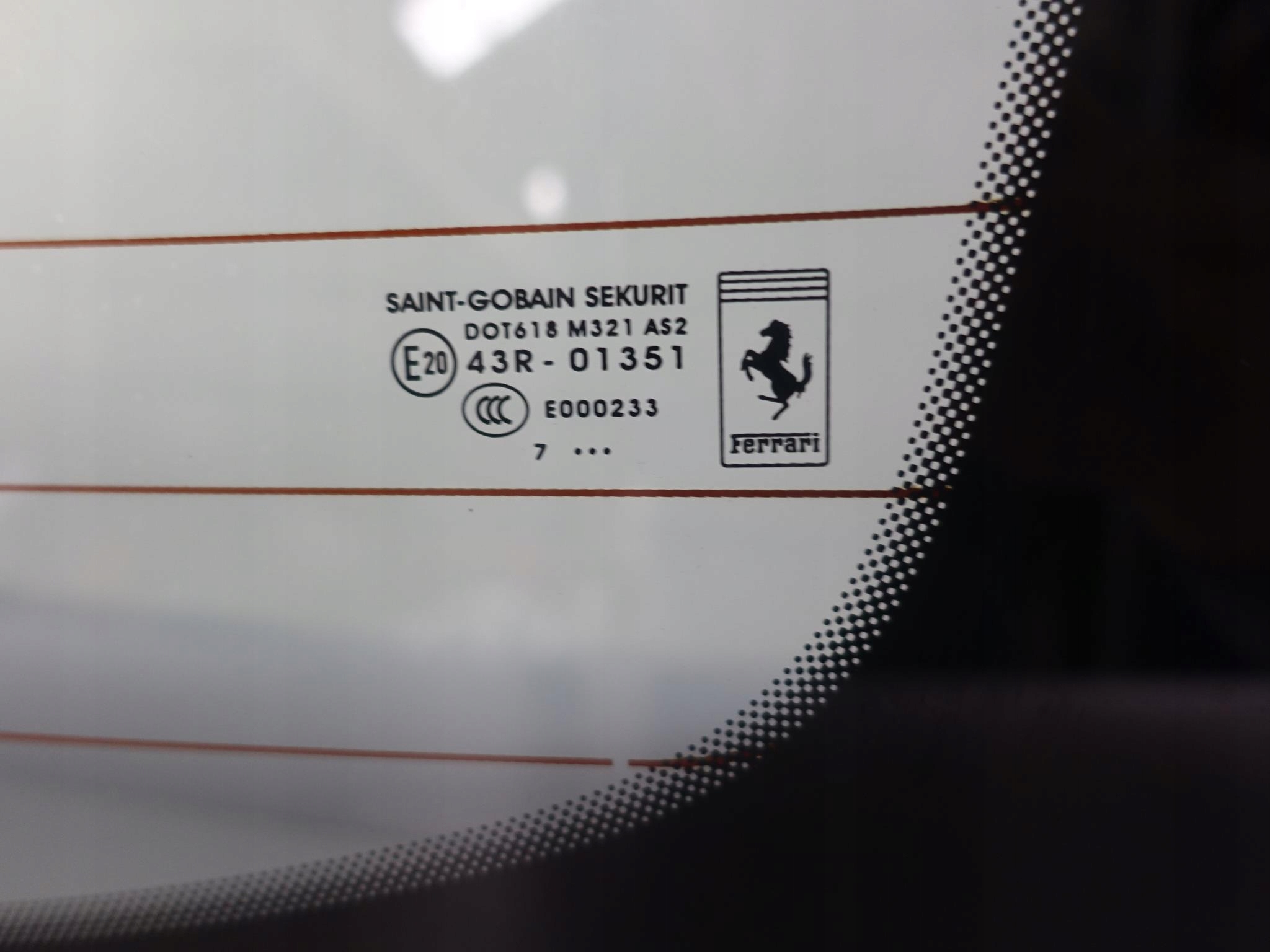 FERRARI 812 SUPERFAST GTS SZYBA TYŁ TYLNA FERRARI 812 SUPERFAST GTS SZYBA TYŁ TYLNA - obrazek 6