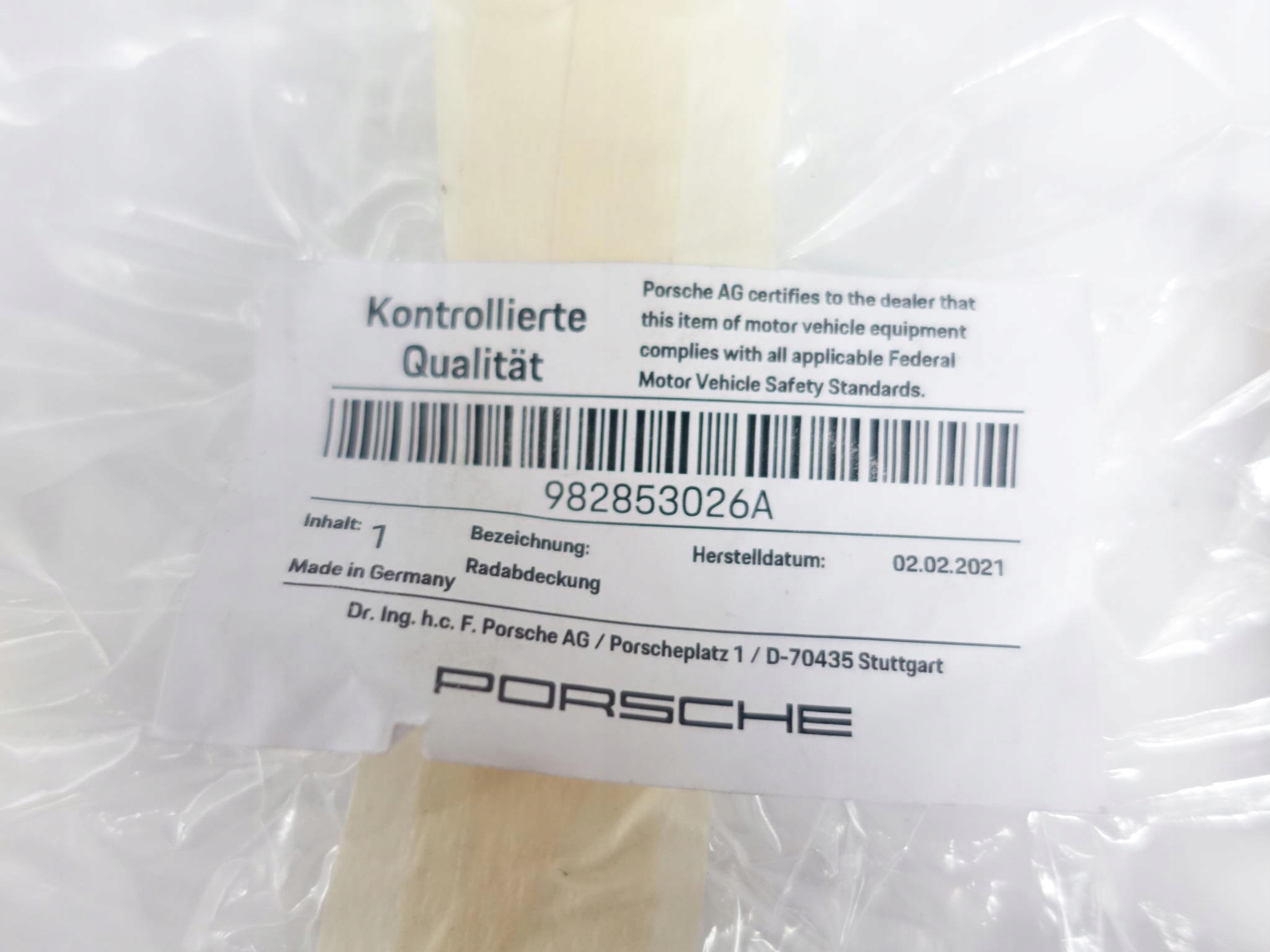 PORSCHE 982 718 GT4 LISTWA LEWA BŁOTNIKA TYŁ PORSCHE 982 718 GT4 LISTWA LEWA BŁOTNIKA TYŁ - obrazek 3