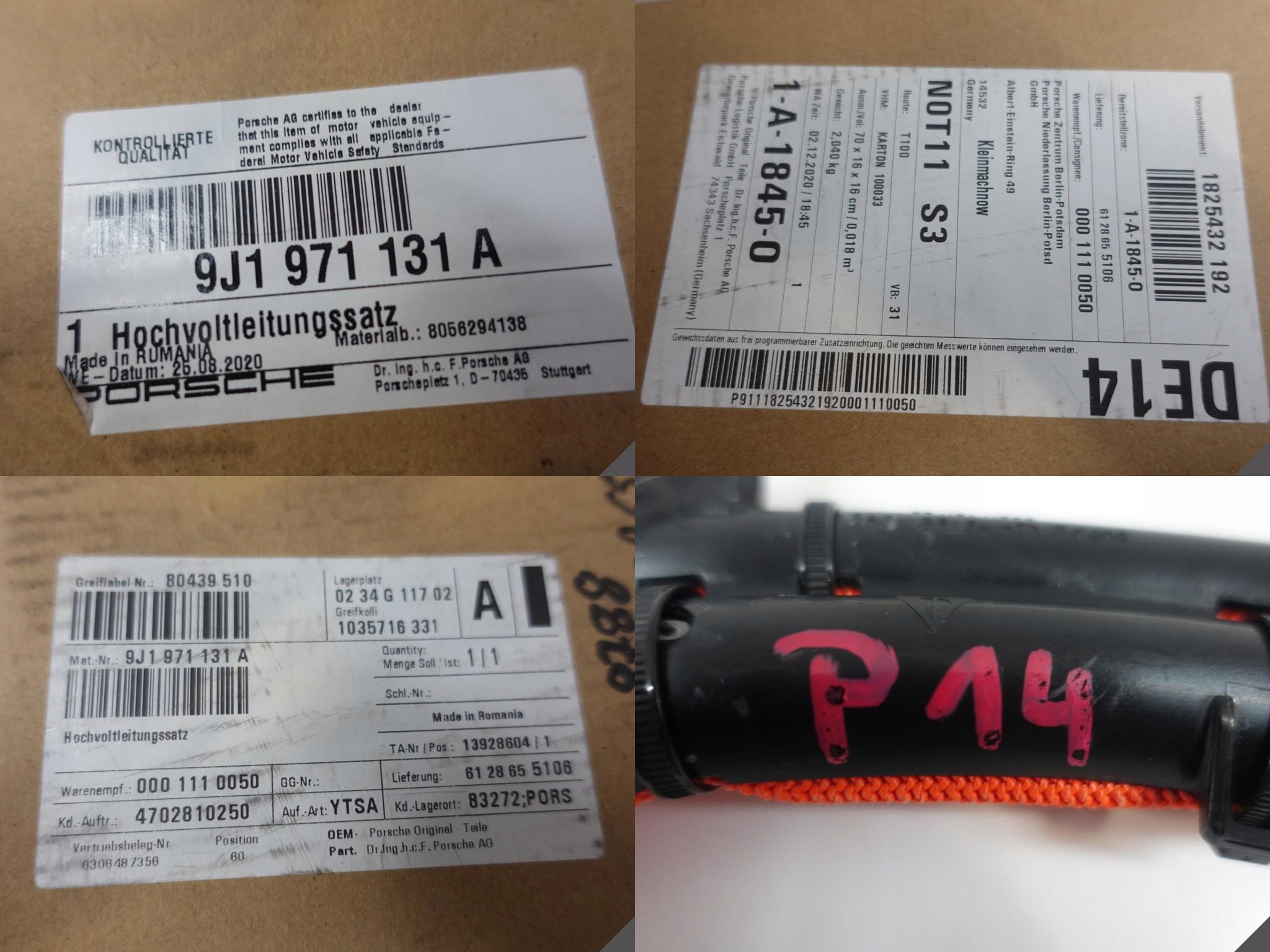 PORSCHE TAYCAN 9J1 WIĄZKA KABLI WYSOKIEGO NAPIĘCIA PORSCHE TAYCAN 9J1 WIĄZKA KABLI WYSOKIEGO NAPIĘCIA - obrazek 12