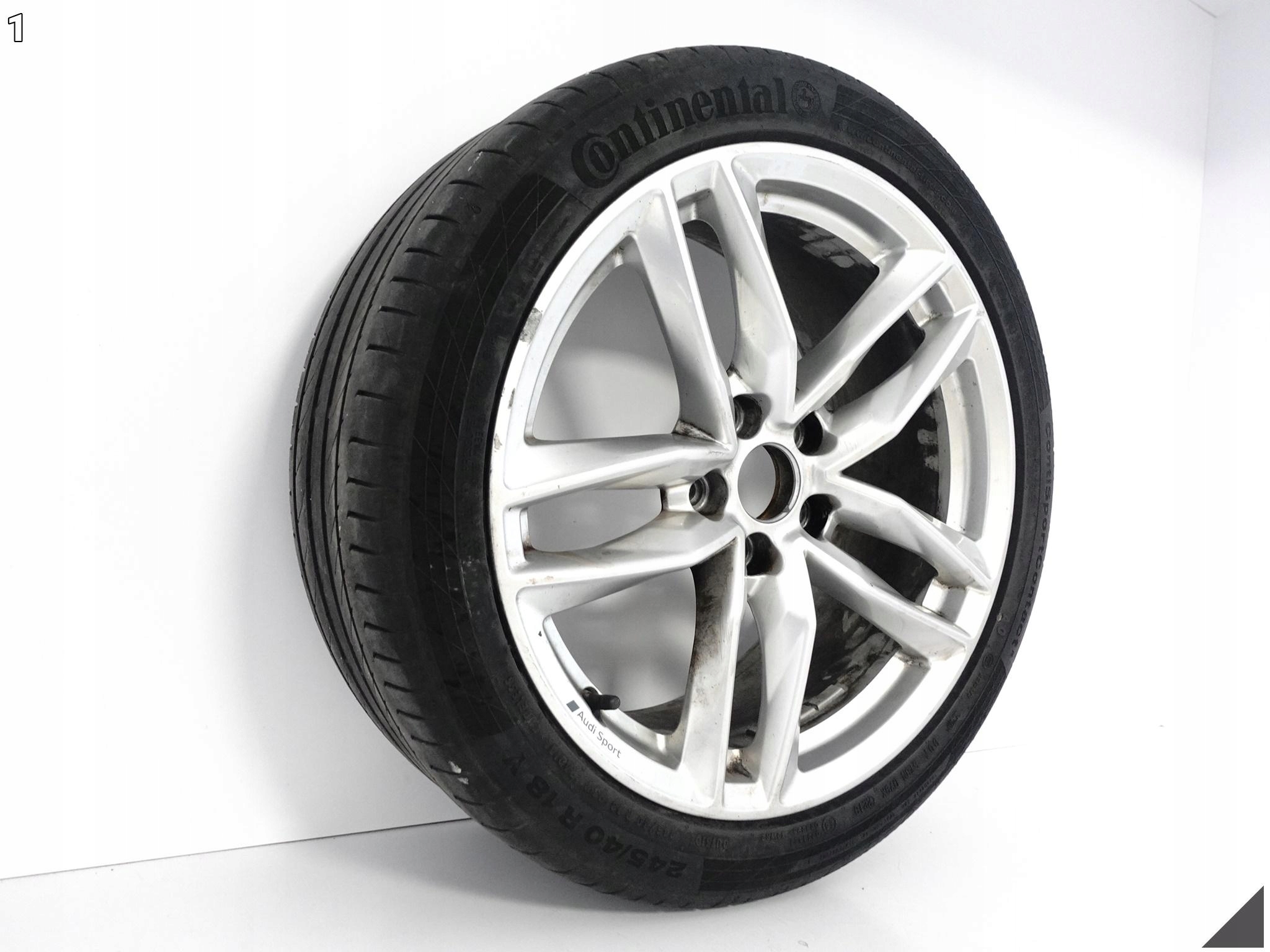AUDI A4 S4 8W0 B9 FELGA 8JX18 ET40 OPONA CONTINENTAL 245/40 R18 19ROK 4,5MM AUDI A4 S4 8W0 B9 FELGA 8JX18 ET40 OPONA CONTINENTAL 245/40 R18 19ROK 4,5MM - obrazek 2