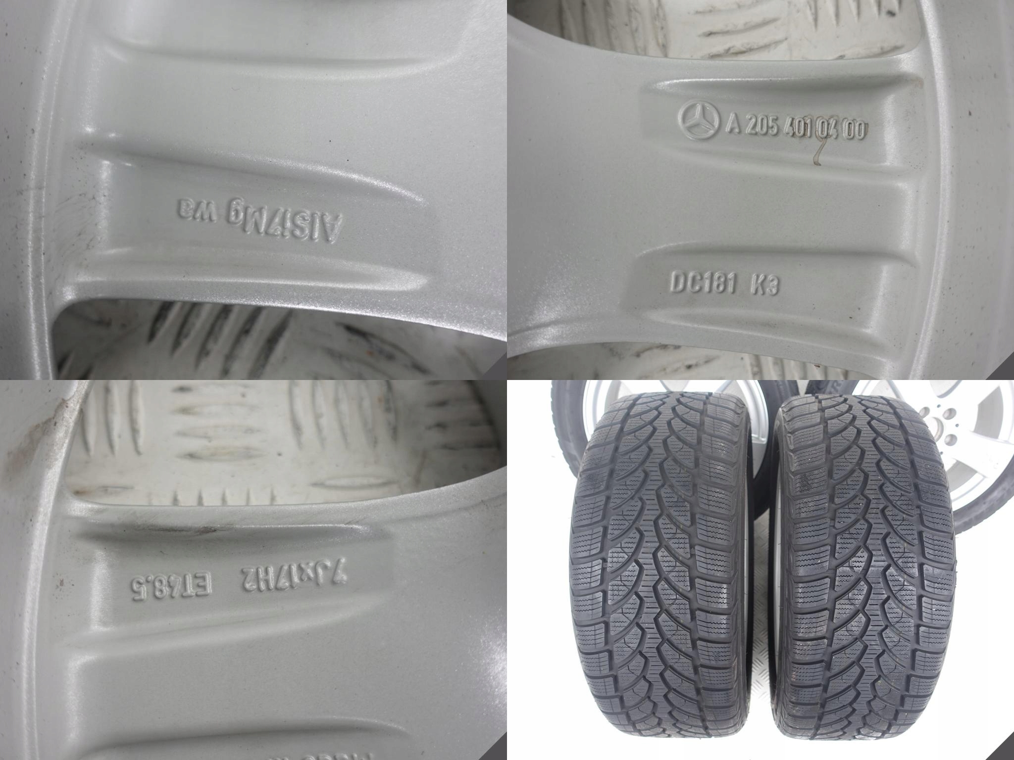 MERCEDES C W205 E W213 7X17 ET48,5 225/50 R17 8MM MERCEDES C W205 E W213 7X17 ET48,5 225/50 R17 8MM - obrazek 10