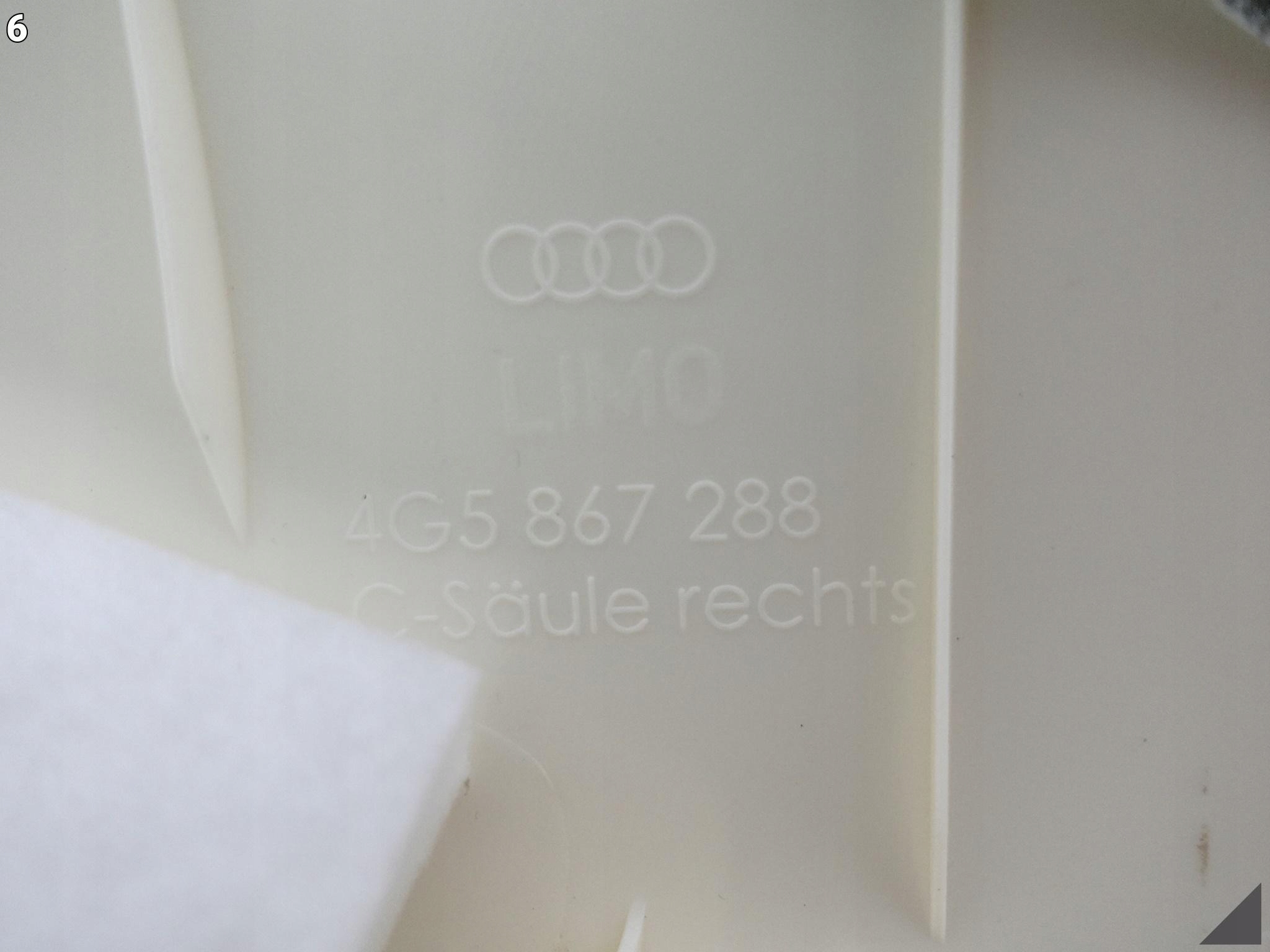 AUDI A6 S6 C7 4G5 10-18 LIFT LIMUZYNA POSZYCIE OSŁONA PRAWEGO SŁUPKA C IMS AUDI A6 S6 C7 4G5 10-18 LIFT LIMUZYNA POSZYCIE OSŁONA PRAWEGO SŁUPKA C IMS - obrazek 7