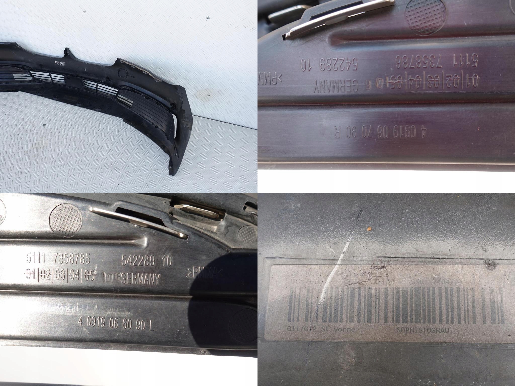 BMW 7 G11 G12 15-18 ZDERZAK PRZÓD *4XPDC* BMW 7 G11 G12 15-18 ZDERZAK PRZÓD *4XPDC* - obrazek 11
