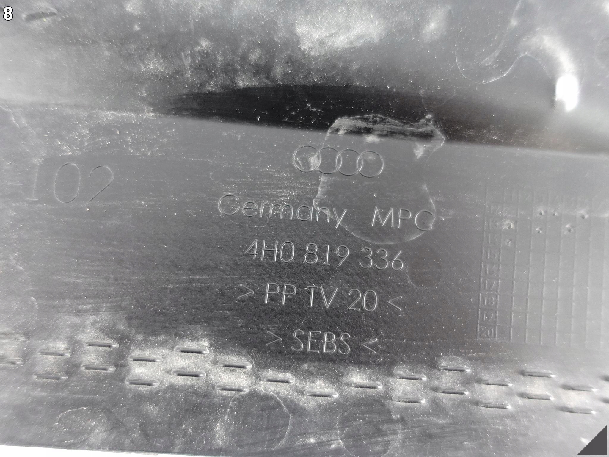 AUDI A8 S8 D4 4H0 LIFT 09-17 PODSZYBIE MASKOWNICA ZAŚLEPKA PRAWE 4H0819336 AUDI A8 S8 D4 4H0 LIFT 09-17 PODSZYBIE MASKOWNICA ZAŚLEPKA PRAWE 4H0819336 - obrazek 9
