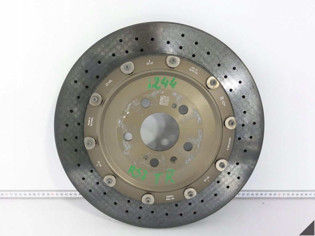 AUDI RS7 4G8 C7 15-18 TARCZA CERAMICZNA PRAWA TYŁ 370×30 DEMONTAŻ 78 KM AUDI RS7 4G8 C7 15-18 TARCZA CERAMICZNA PRAWA TYŁ 370x30 DEMONTAŻ 78 KM