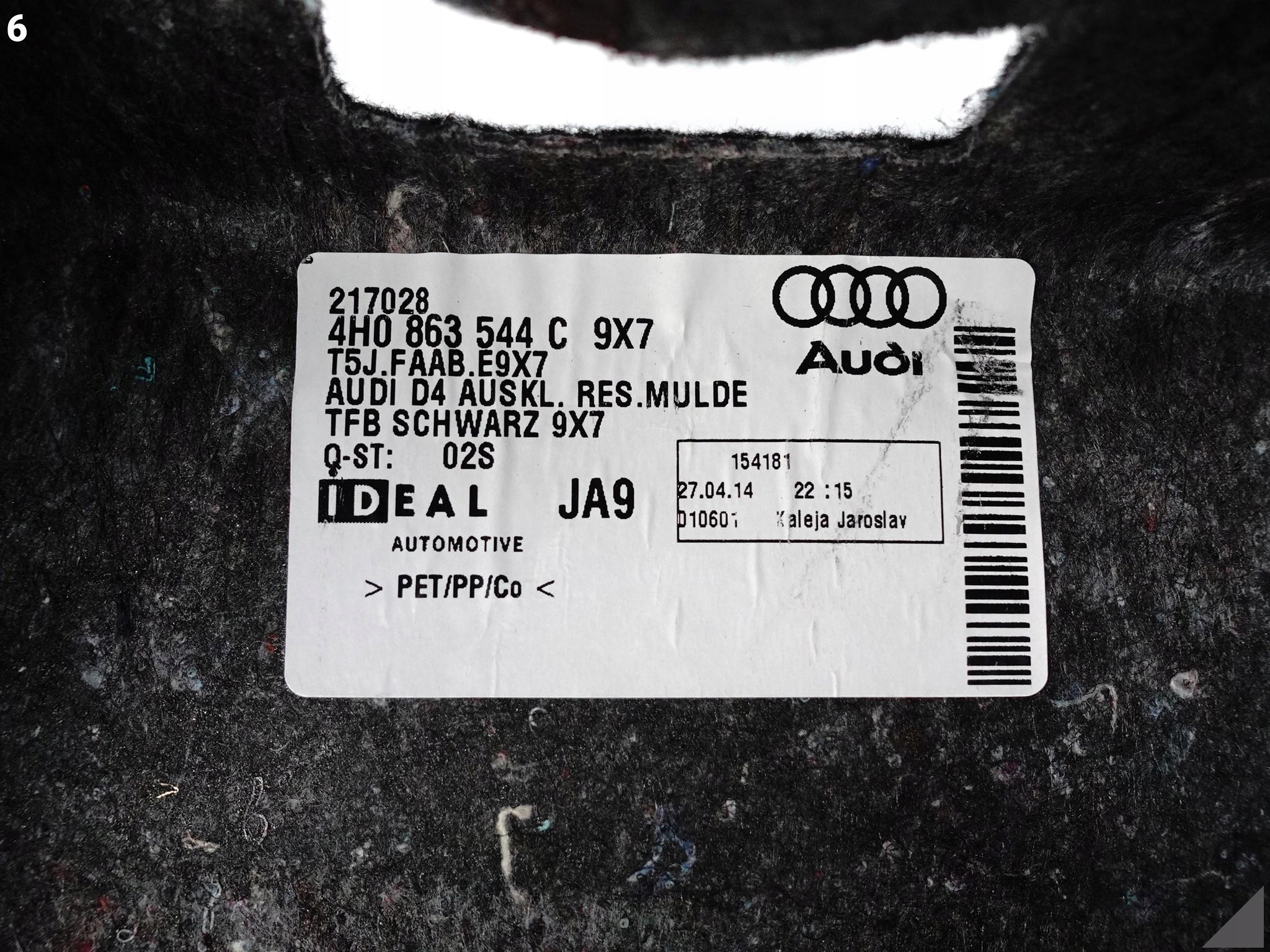 AUDI A8 S8 4H0 D4 LIFT LONG 10-17 WNĘKA WYKŁADZINA KOŁA ZAPASOWEGO AUDI A8 S8 4H0 D4 LIFT LONG 10-17 WNĘKA WYKŁADZINA KOŁA ZAPASOWEGO - obrazek 7