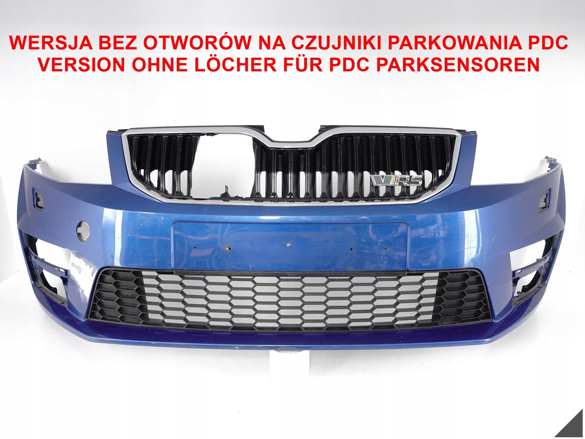 SKODA OCTAVIA 3 III RS VRS 5E0 12-16 ZDERZAK + KRATKA + CHROM PRZÓD SKODA OCTAVIA 3 III RS VRS 5E0 12-16 ZDERZAK + KRATKA + CHROM PRZÓD