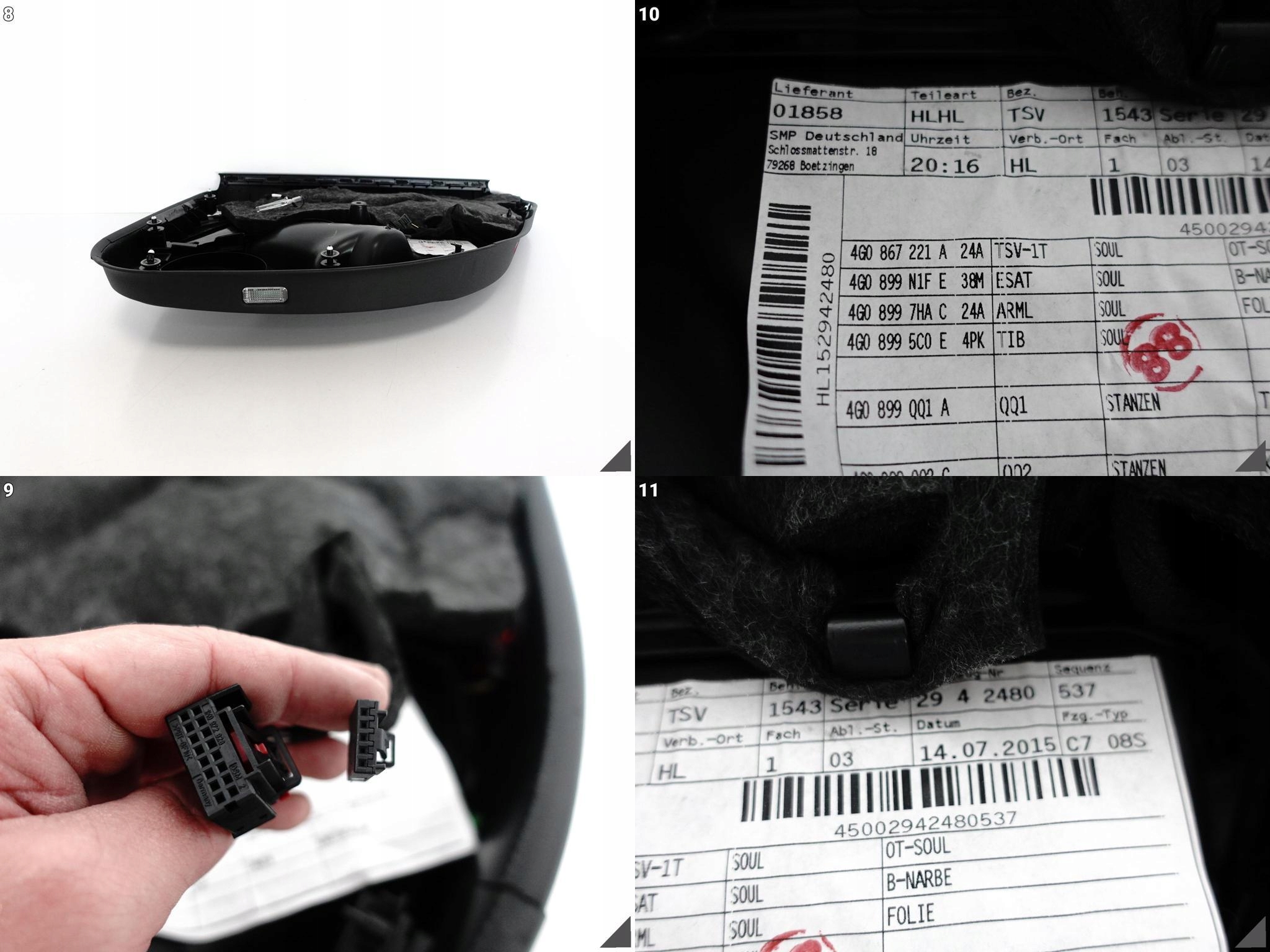 AUDI A6 S6 4G0 C7 14-18 LIFT TAPICERKA BOCZEK DRZWI LEWA TYŁ AUDI A6 S6 4G0 C7 14-18 LIFT TAPICERKA BOCZEK DRZWI LEWA TYŁ - obrazek 9