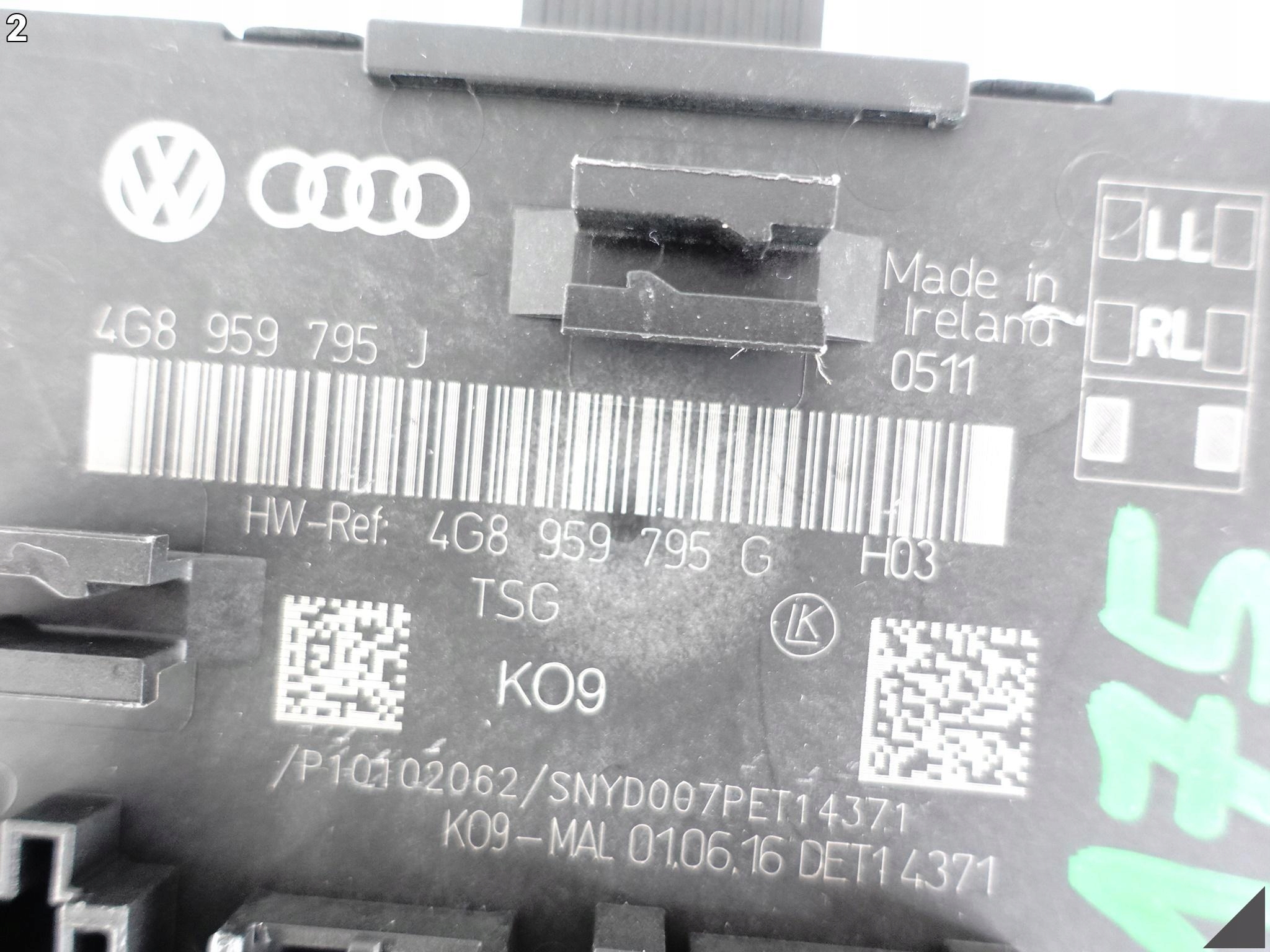 AUDI A6 S6 4G0 A7 S7 4G8 C7 LIFT 10-18 MODUŁ DRZWI TYŁ R = L AUDI A6 S6 4G0 A7 S7 4G8 C7 LIFT 10-18 MODUŁ DRZWI TYŁ R = L - obrazek 3