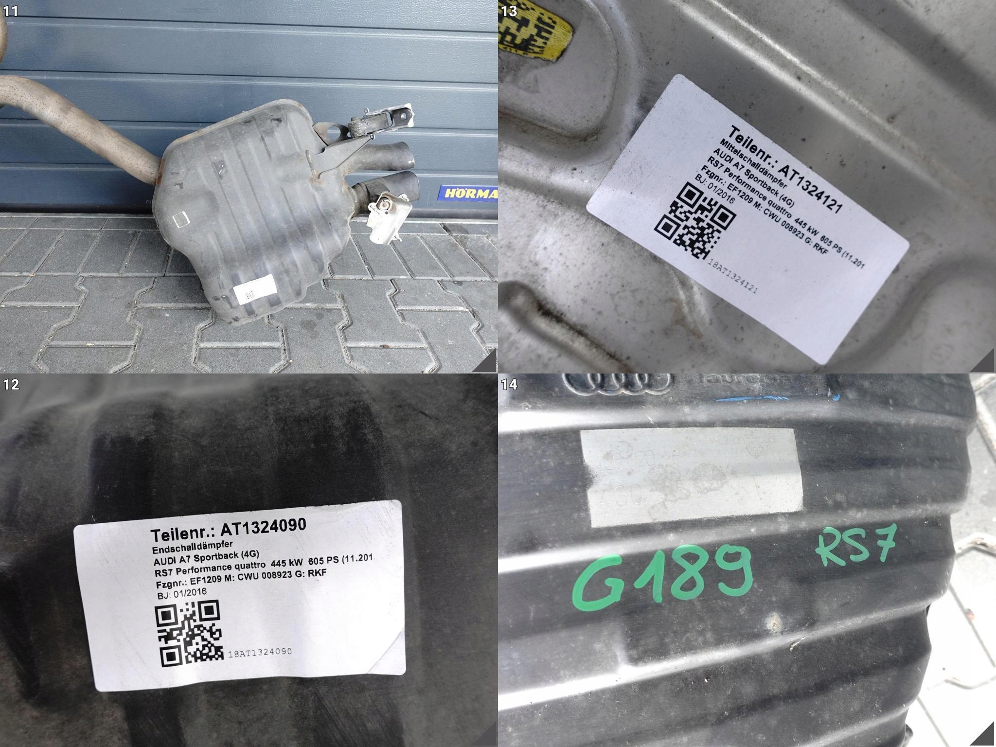 AUDI RS7 4G8 C7 LIFT 15-18 RURA WYDECH TŁUMIK LEWY TYŁ 4.0 TFSI 70 KM AUDI RS7 4G8 C7 LIFT 15-18 RURA WYDECH TŁUMIK LEWY TYŁ 4.0 TFSI 70 KM - obrazek 12