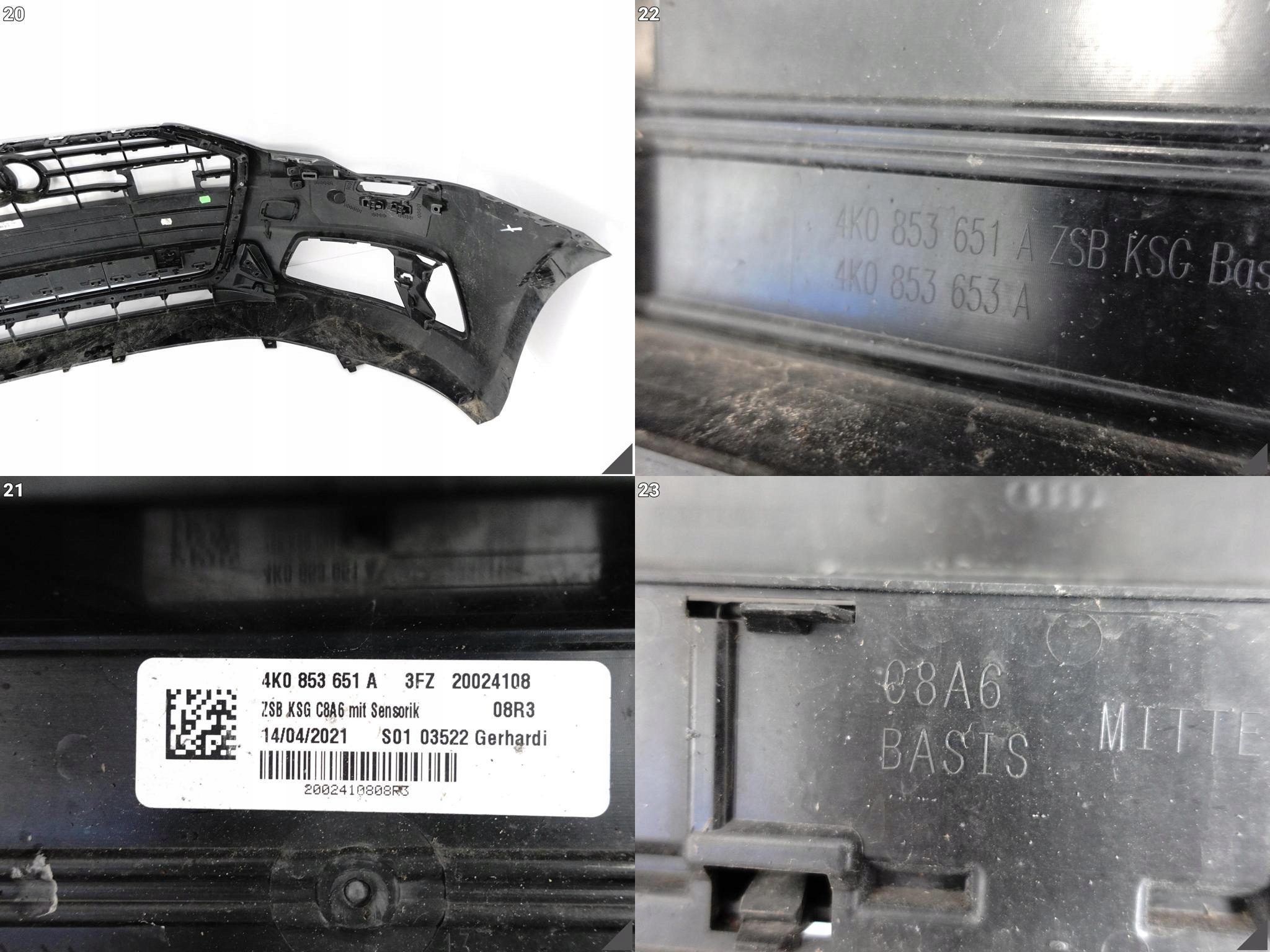 AUDI A6 C8 4K0 ZWYKŁY / BASIS 18- ZDERZAK + GRILL / ATRAPA PRZÓD AUDI A6 C8 4K0 ZWYKŁY / BASIS 18- ZDERZAK + GRILL / ATRAPA PRZÓD - obrazek 9