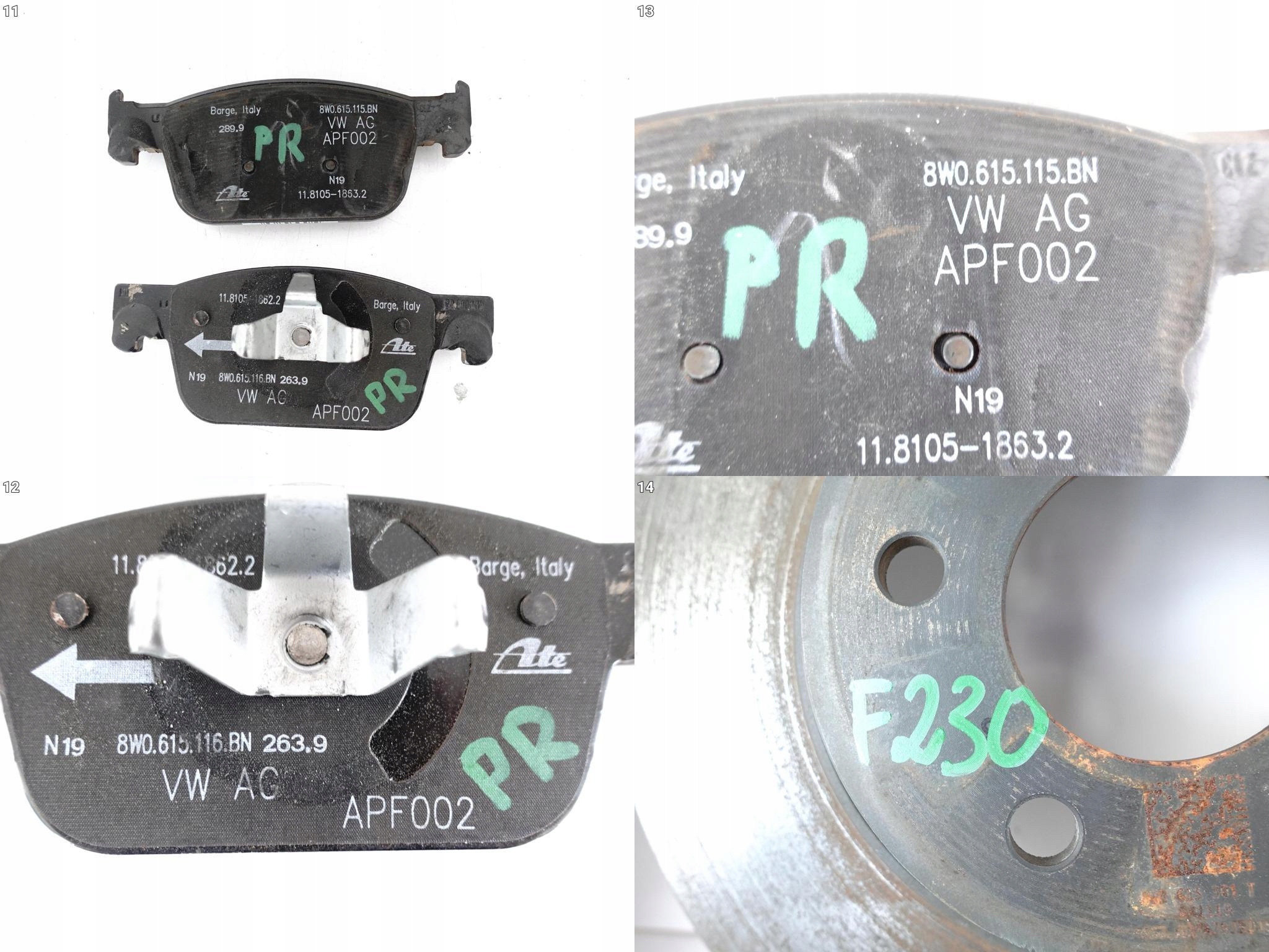 AUDI A5 S5 F5 8W6 A4 8W0 B9 TARCZE HAMULCOWE 314X25MM + KLOCKI 36 KM PRZÓD AUDI A5 S5 F5 8W6 A4 8W0 B9 TARCZE HAMULCOWE 314X25MM + KLOCKI 36 KM PRZÓD - obrazek 12