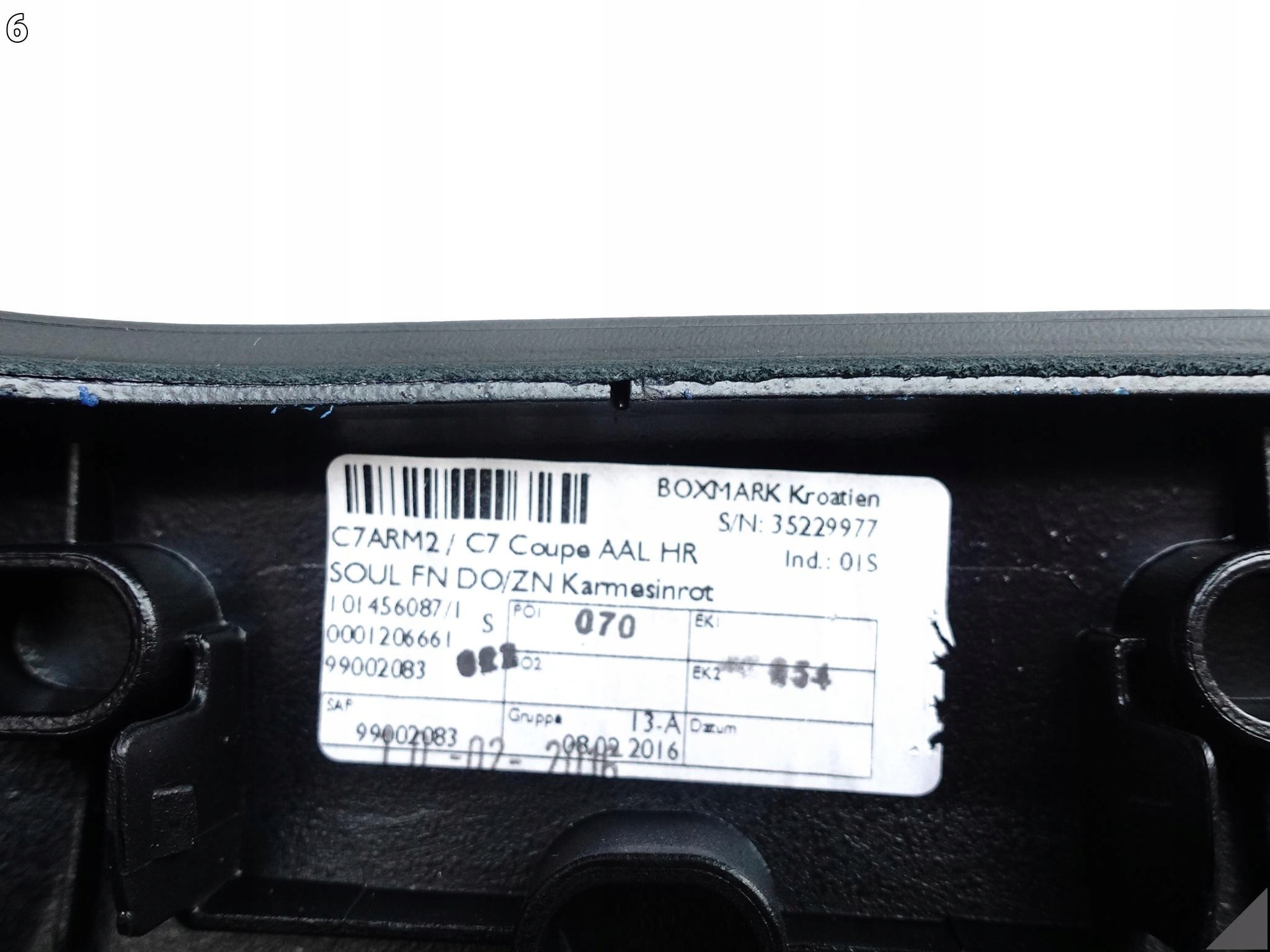 AUDI RS7 S7 A7 4G8 C7 10-18 PODŁOKIETNIK DRZWI PRAWYCH TYŁ CZERWONA NIĆ AUDI RS7 S7 A7 4G8 C7 10-18 PODŁOKIETNIK DRZWI PRAWYCH TYŁ CZERWONA NIĆ - obrazek 7