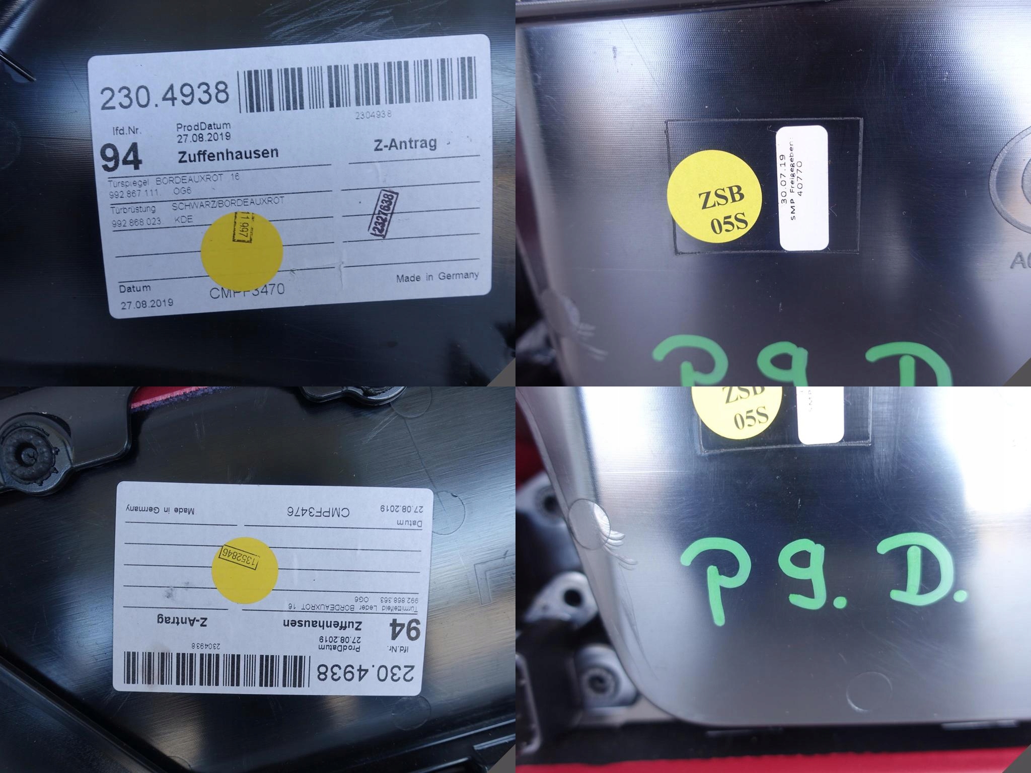 PORSCHE 911 992 19- TAPICERKA LEWA BORDEAUXROT EU PORSCHE 911 992 19- TAPICERKA LEWA BORDEAUXROT EU - obrazek 12