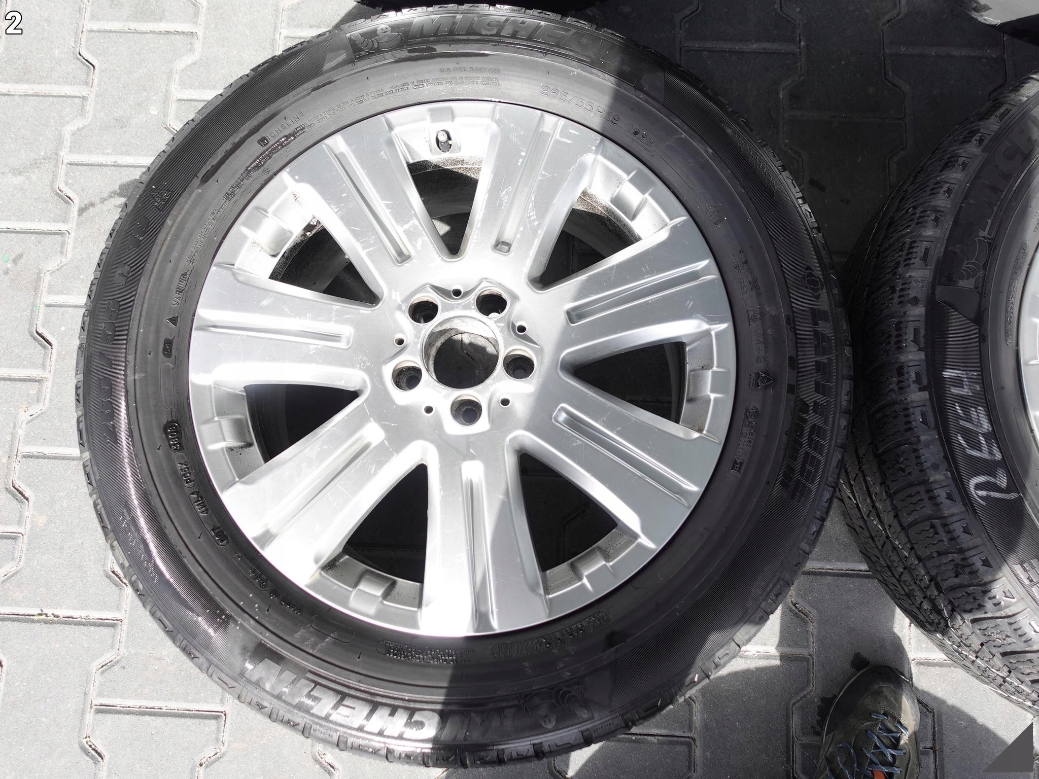 MERCEDES GL X164 ML W164 8,5JX19 ET56 MICHELIN 265/55 FELGI+OPONY 5MM ZIMA MERCEDES GL X164 ML W164 8,5JX19 ET56 MICHELIN 265/55 FELGI+OPONY 5MM ZIMA - obrazek 3