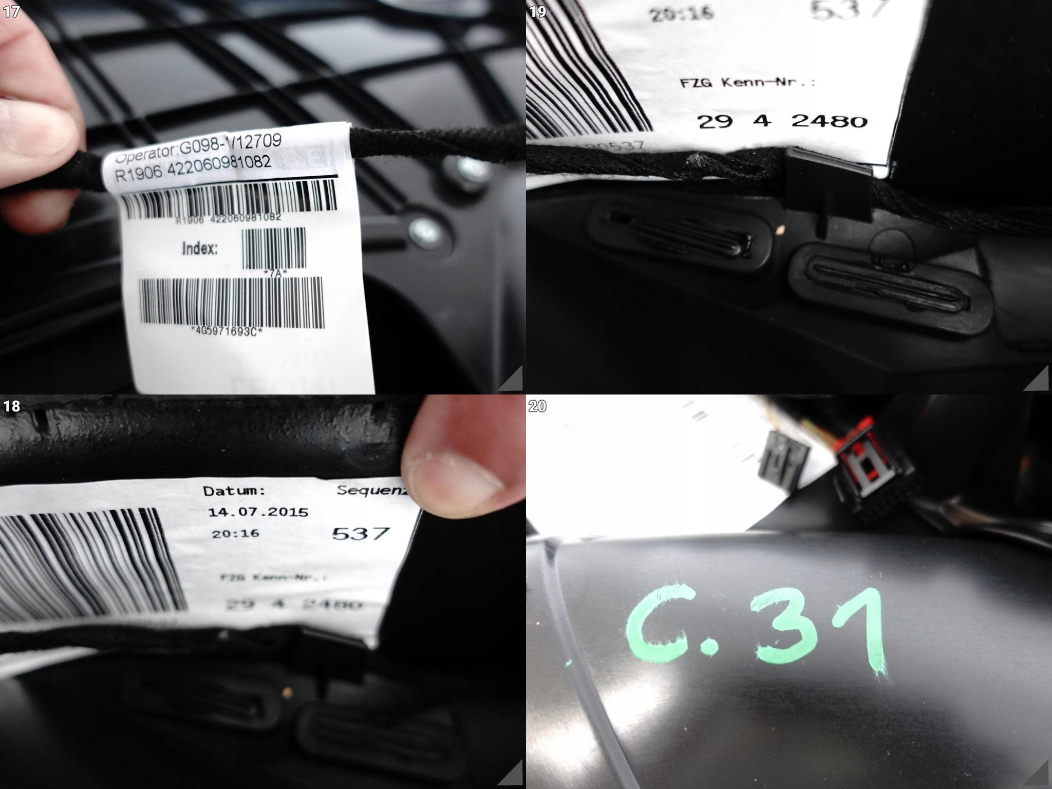 AUDI A6 S6 4G0 C7 14-18 LIFT TAPICERKA BOCZEK DRZWI PRAWA TYŁ AUDI A6 S6 4G0 C7 14-18 LIFT TAPICERKA BOCZEK DRZWI PRAWA TYŁ - obrazek 12
