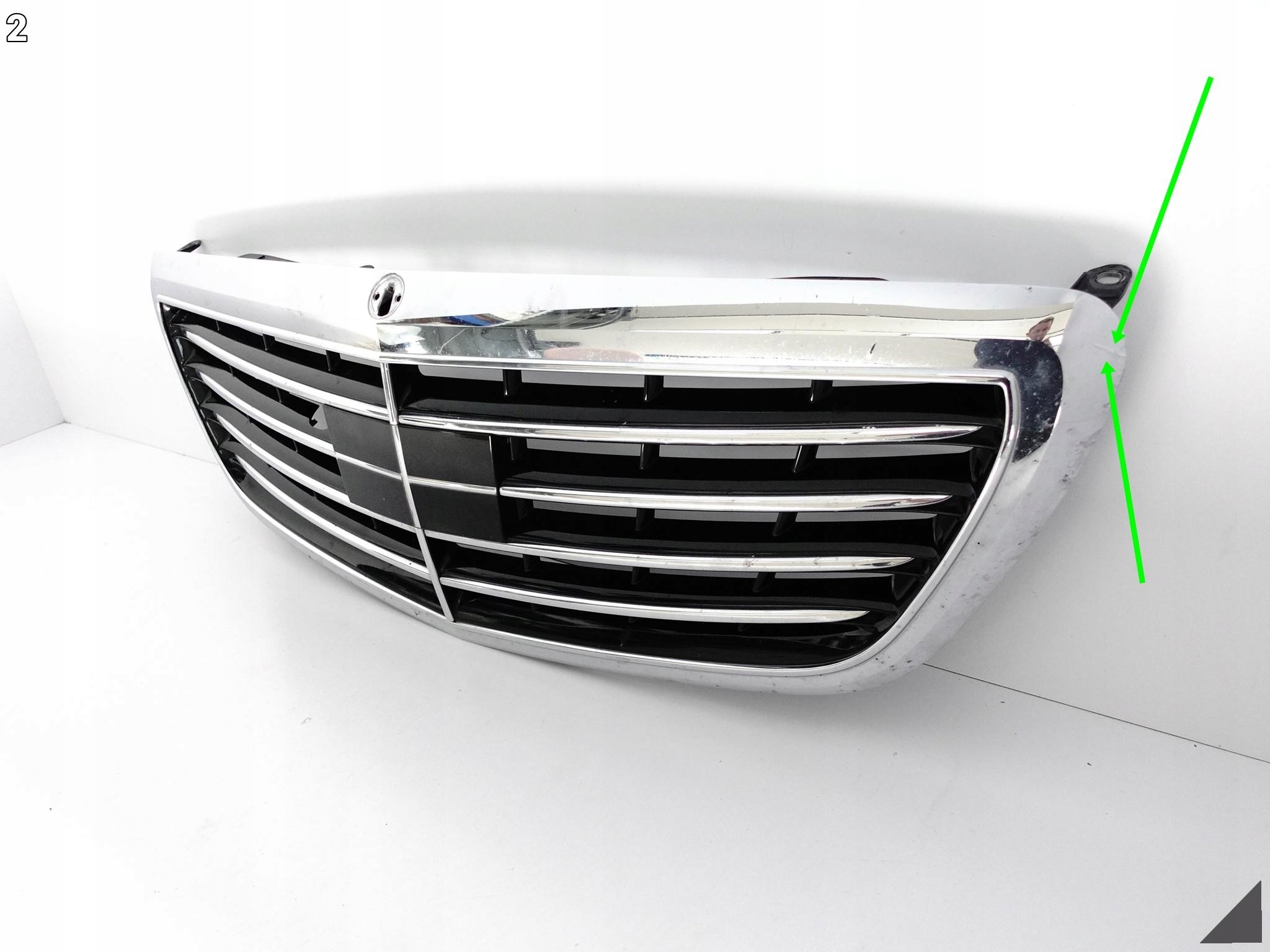 MERCEDES S-KLASA W222 PRZED LIFTEM 13-17 GRILL ATRAPA CHROM PRZÓD+DISTRONIC MERCEDES S-KLASA W222 PRZED LIFTEM 13-17 GRILL ATRAPA CHROM PRZÓD+DISTRONIC - obrazek 3