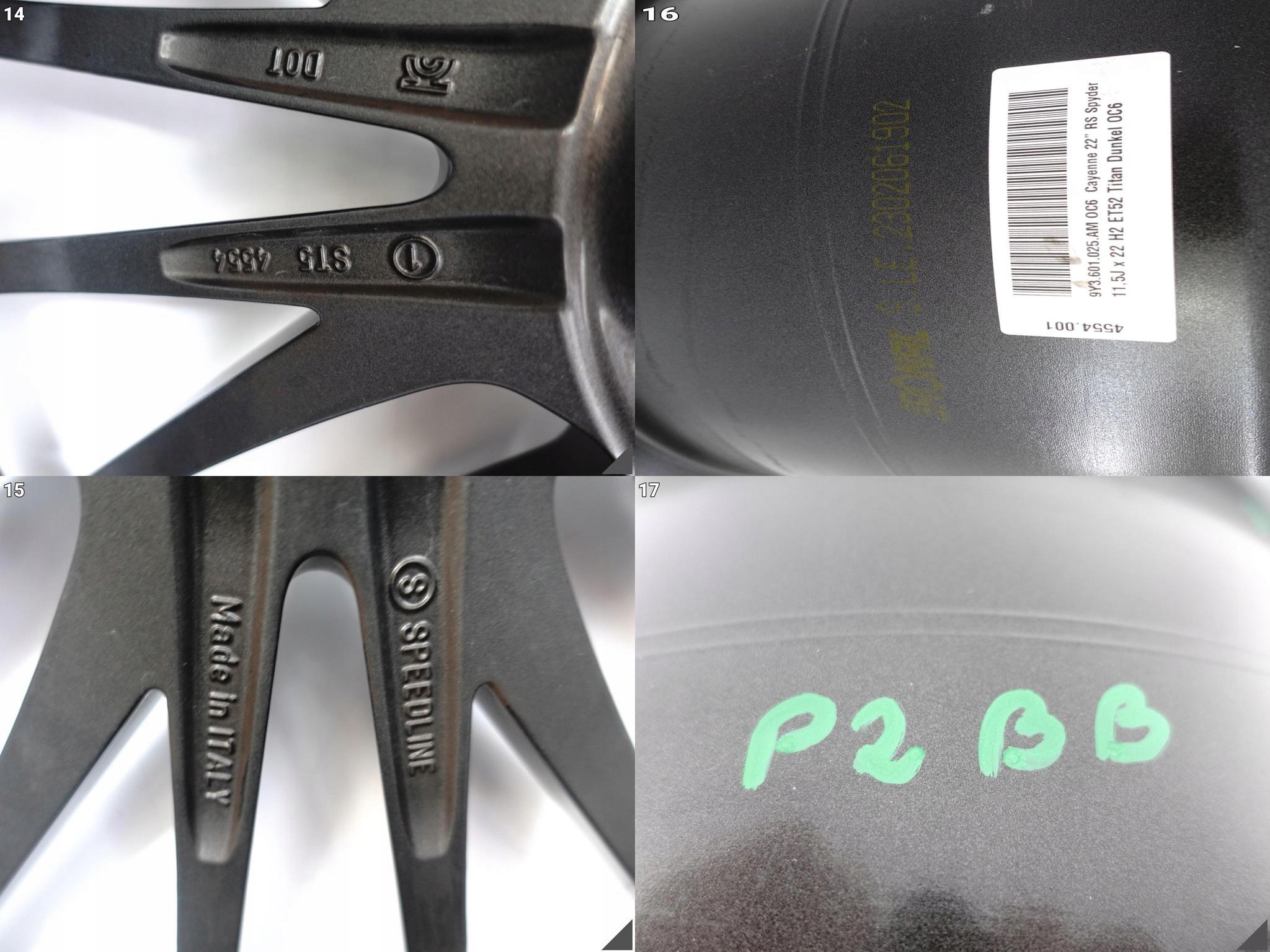 PORSCHE CAYENNE 9Y3 COUPE RS SPYDER FELGA ALUFELGA 11,5Jx22 ET52 5×130 OC6 PORSCHE CAYENNE 9Y3 COUPE RS SPYDER FELGA ALUFELGA 11,5Jx22 ET52 5x130 OC6 - obrazek 12