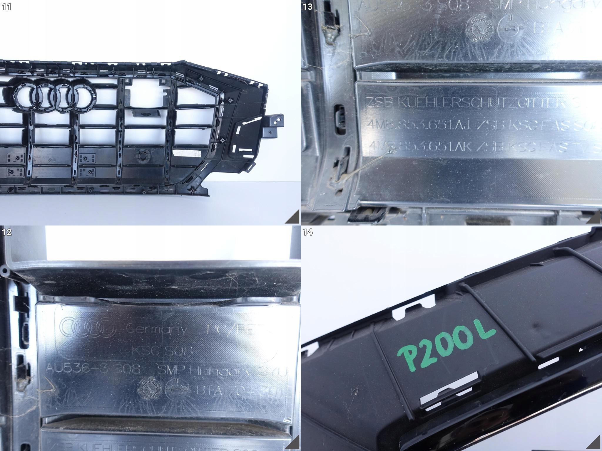 AUDI SQ8 Q8 4M8 18- ZDERZAK GRILL ATRAPA CZARNY AUDI SQ8 Q8 4M8 18- ZDERZAK GRILL ATRAPA CZARNY - obrazek 12