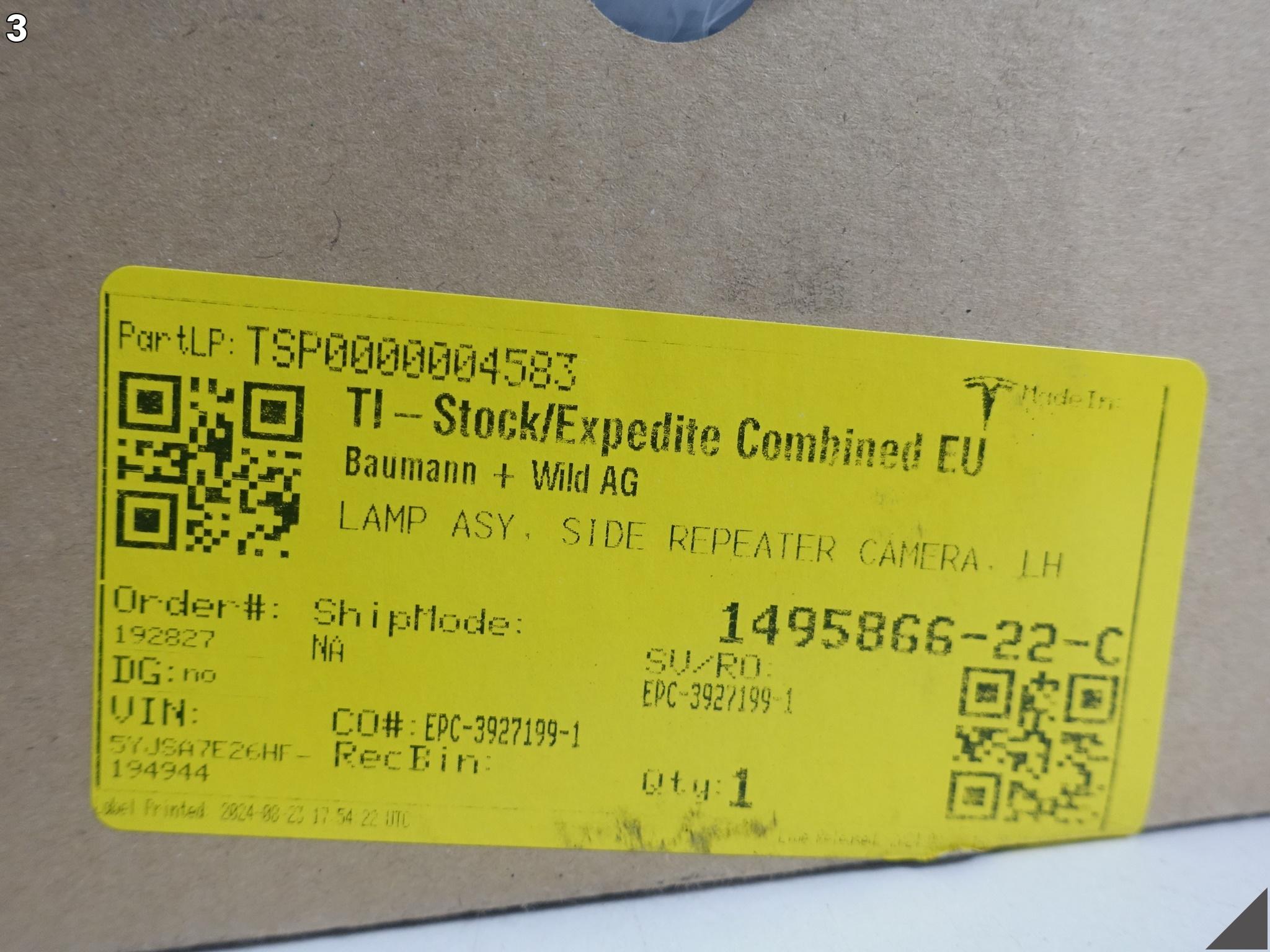 TESLA MODEL S MODEL X 15-21 KAMERA KIERUNKOWSKAZ NA BŁOTNIK LEWA PRZÓD TESLA MODEL S MODEL X 15-21 KAMERA KIERUNKOWSKAZ NA BŁOTNIK LEWA PRZÓD - obrazek 4