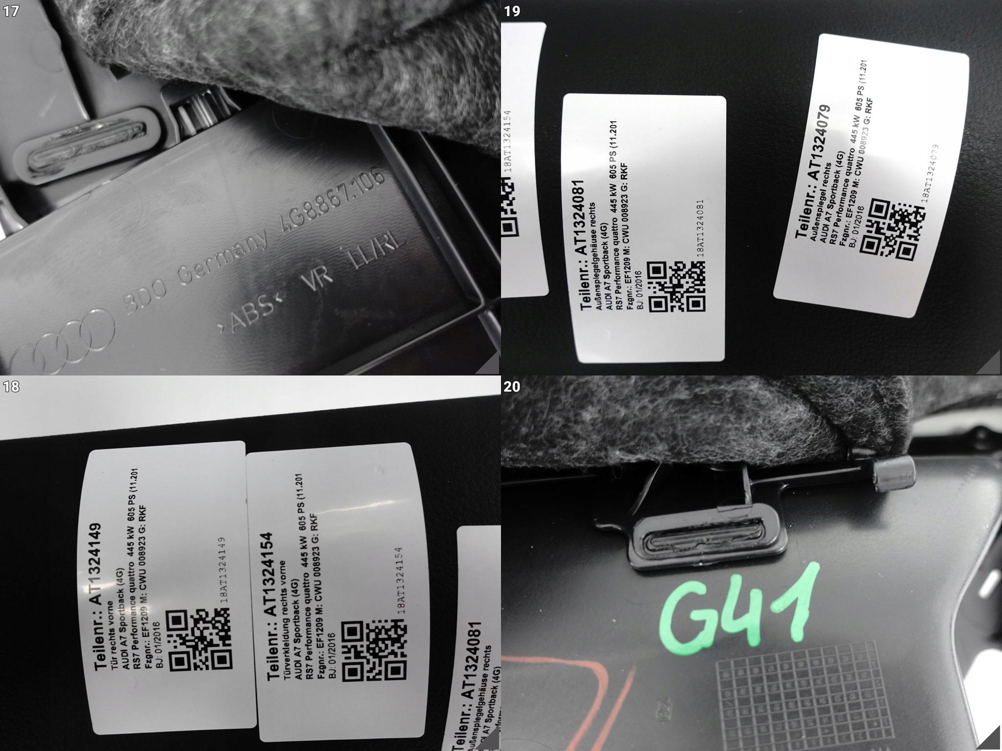 AUDI RS7 S7 A7 4G8 C7 14-18 TAPICERKA BOCZEK DRZWI PRAWA PRZÓD EXCLUSIVE AUDI RS7 S7 A7 4G8 C7 14-18 TAPICERKA BOCZEK DRZWI PRAWA PRZÓD EXCLUSIVE - obrazek 12