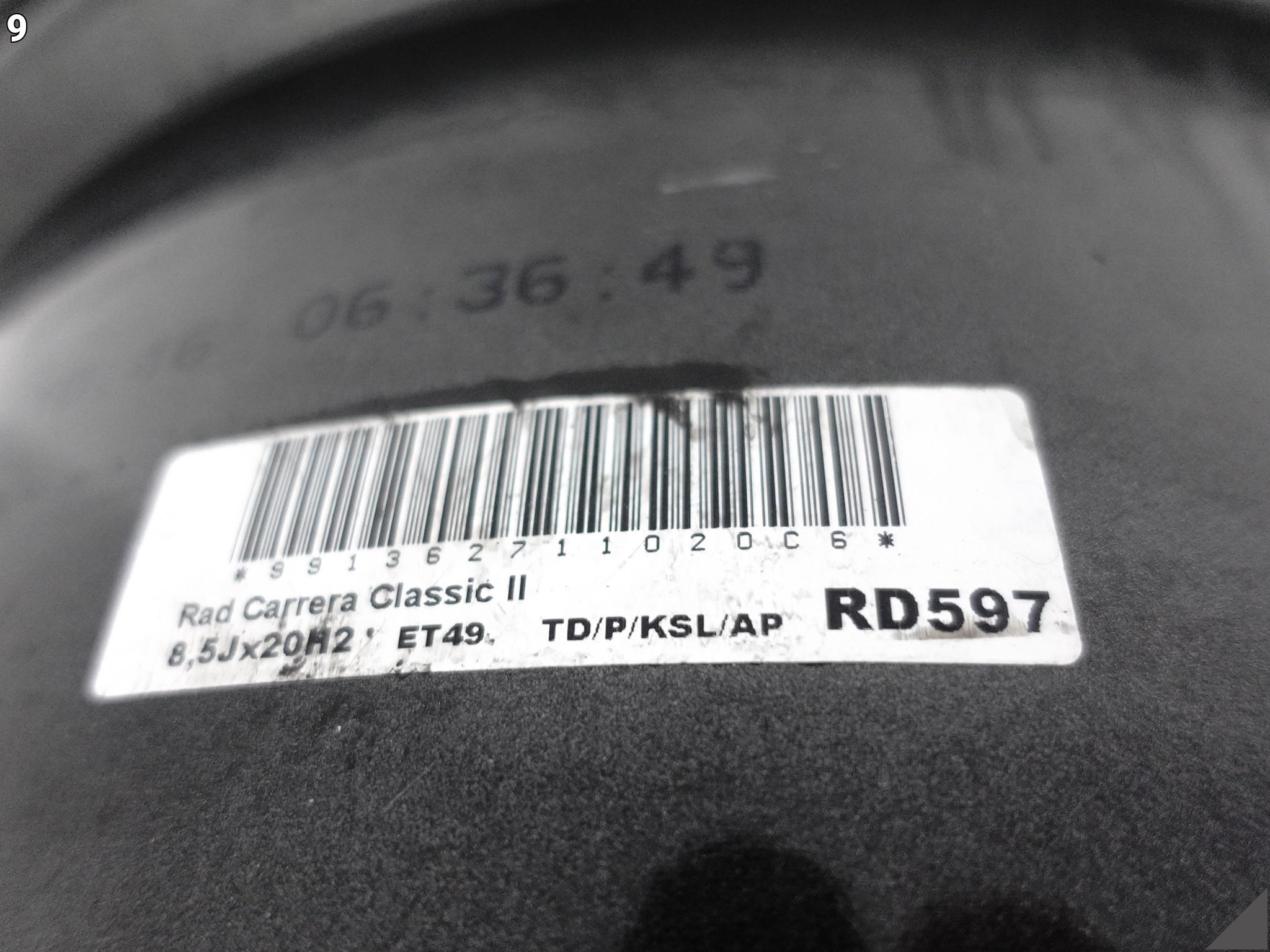 PORSCHE 911 991 CARRERA CLASSIC II FELGA ALUFELGA 8,5Jx20 ET49 5×130 OC6 PORSCHE 911 991 CARRERA CLASSIC II FELGA ALUFELGA 8,5Jx20 ET49 5x130 OC6 - obrazek 10