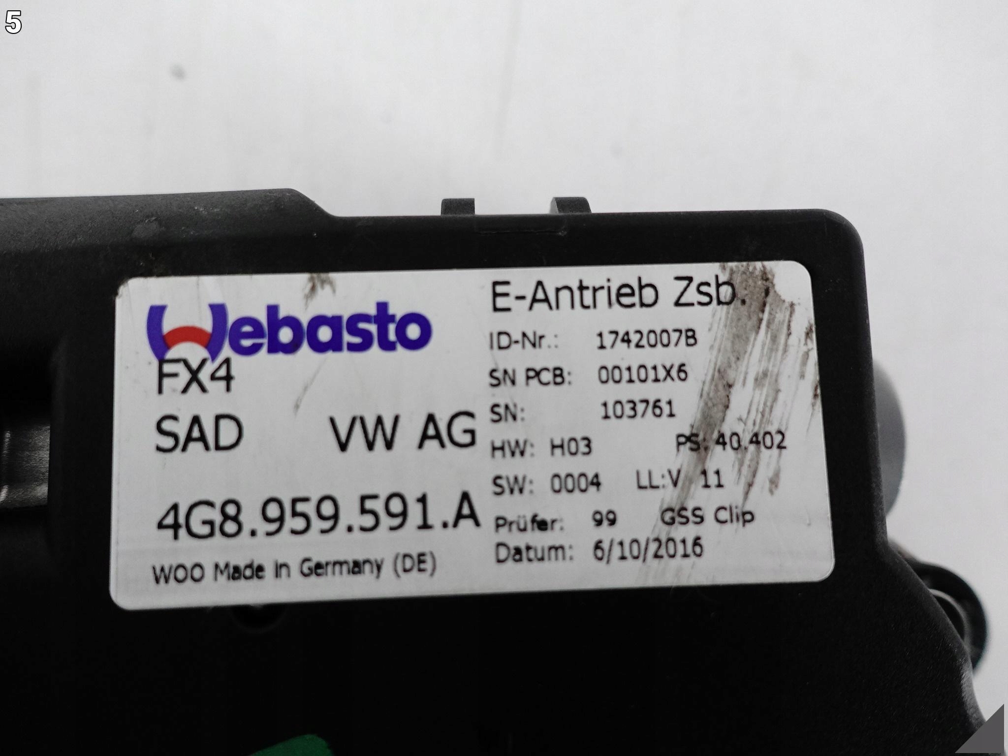 AUDI A6 S6 4G0 A7 S7 RS7 4G8 LIFT 10-18 SILNIK SILNICZEK SZYBERDACHU NIDEC AUDI A6 S6 4G0 A7 S7 RS7 4G8 LIFT 10-18 SILNIK SILNICZEK SZYBERDACHU NIDEC - obrazek 6
