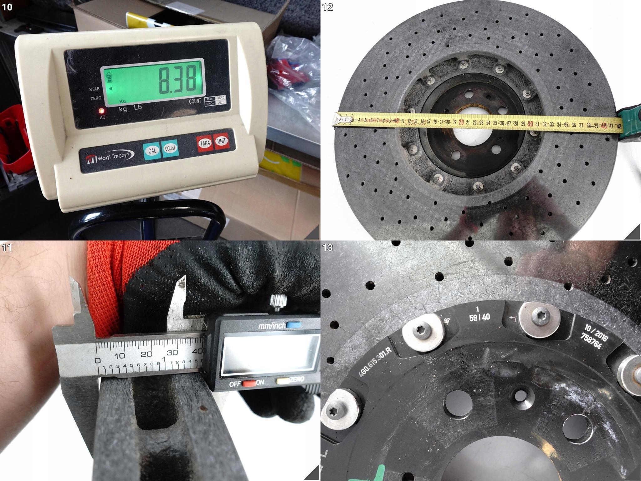AUDI RS7 4G8 RS6 4G0 C7 TARCZA CERAMICZNA PRZÓD LEWA 420×40 (TYLKO 70 KM) AUDI RS7 4G8 RS6 4G0 C7 TARCZA CERAMICZNA PRZÓD LEWA 420x40 (TYLKO 70 KM) - obrazek 11