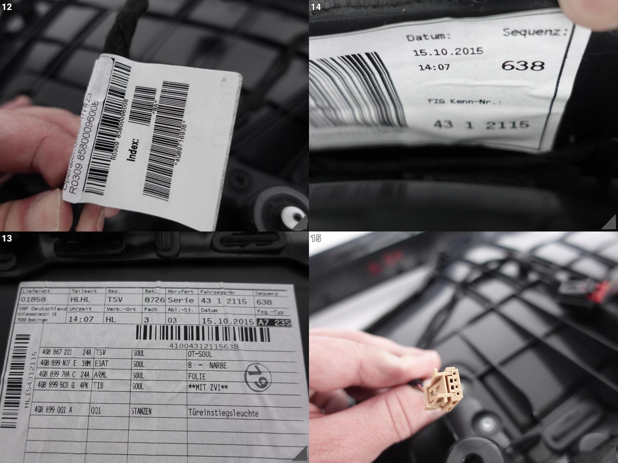 AUDI A7 4G8 C7 LIFT 10-18 TAPICERKA BOCZEK DRZWI LEWA TYŁ AUDI A7 4G8 C7 LIFT 10-18 TAPICERKA BOCZEK DRZWI LEWA TYŁ - obrazek 10