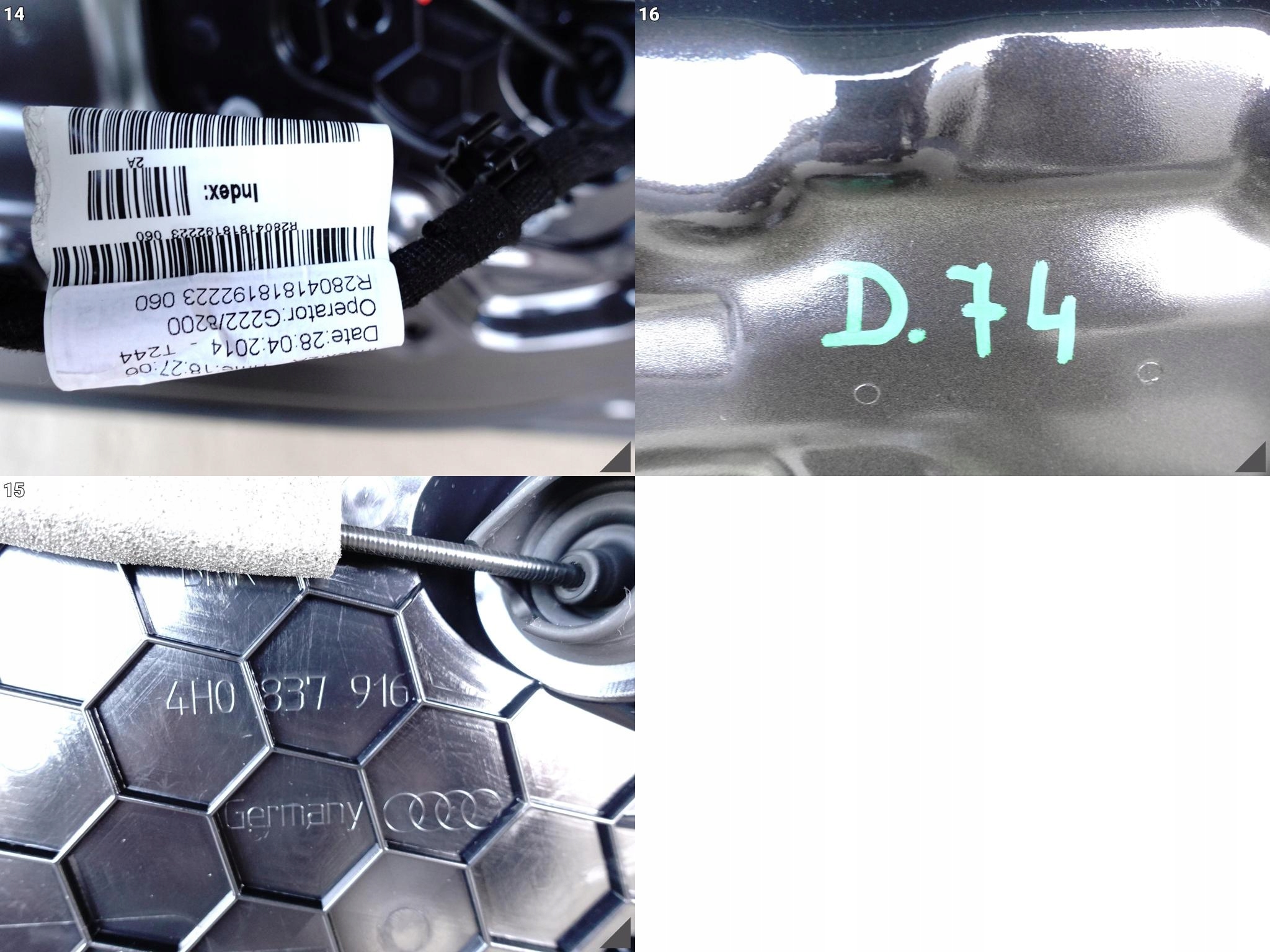AUDI A8 S8 D4 4H0 09-17 LIFT DRZWI PRAWE PRZÓD Z SZYBĄ DEMONTAŻ KOLOR:4N4N AUDI A8 S8 D4 4H0 09-17 LIFT DRZWI PRAWE PRZÓD Z SZYBĄ DEMONTAŻ KOLOR:4N4N - obrazek 12