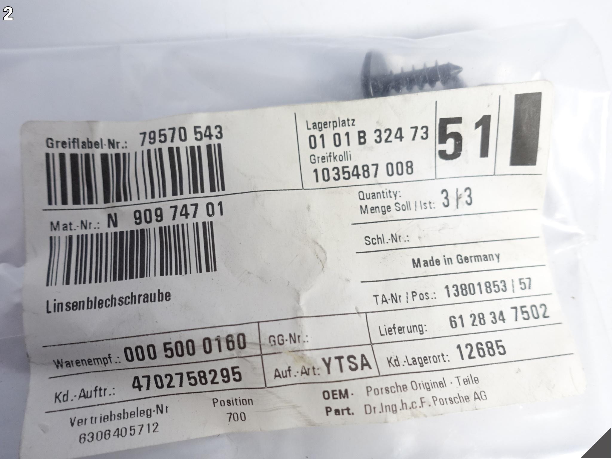 VW AUDI SKODA SEAT PORSCHE ŚRUBA WKRĘT TORX 5×16 MM VW AUDI SKODA SEAT PORSCHE ŚRUBA WKRĘT TORX 5x16 MM - obrazek 3