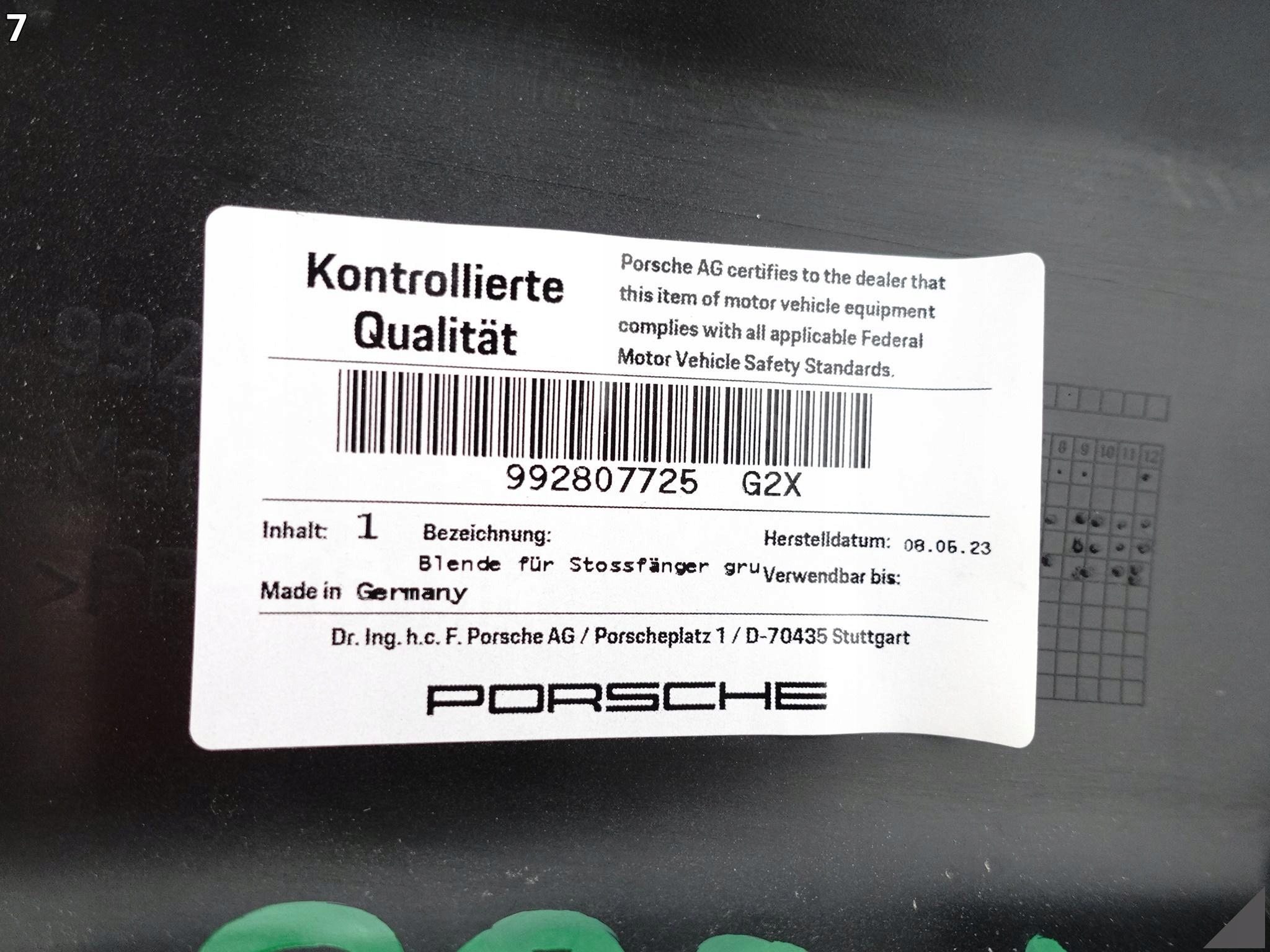 PORSCHE 911 992 TURBO S 20- SPOILER LISTWA W ZDERZAK DOKŁADKA PRZÓD PORSCHE 911 992 TURBO S 20- SPOILER LISTWA W ZDERZAK DOKŁADKA PRZÓD - obrazek 8
